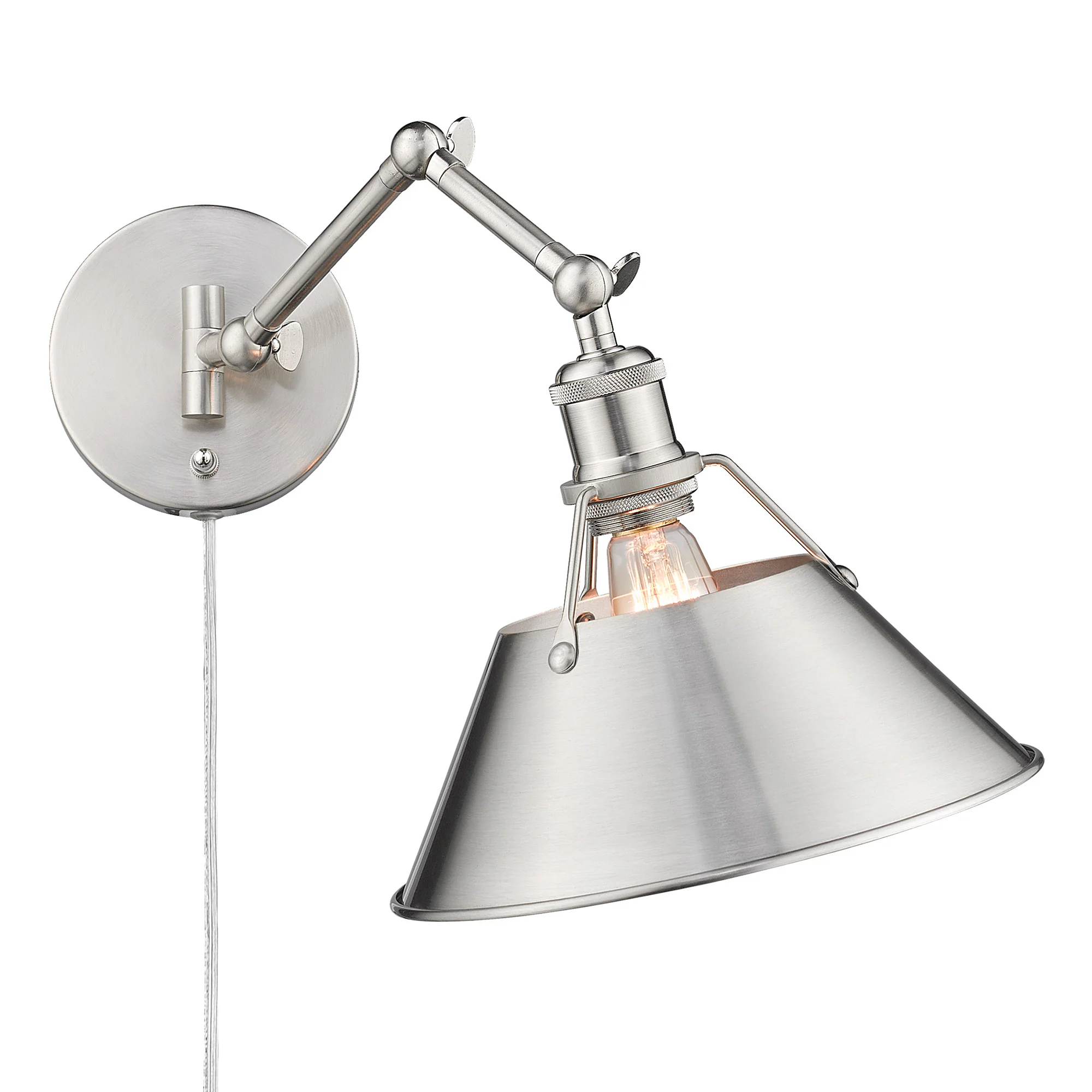Orwell 1-light Swing Arm Wall Lamp in Pewter - Image 3
