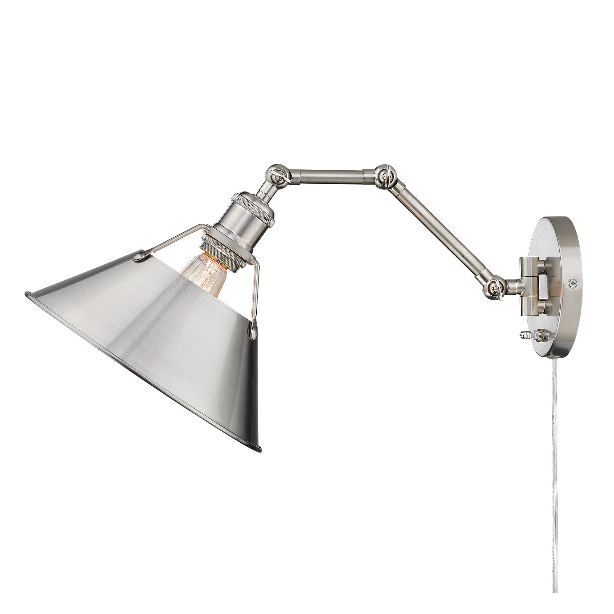 Orwell 1-light Swing Arm Wall Lamp in Pewter - Image 4