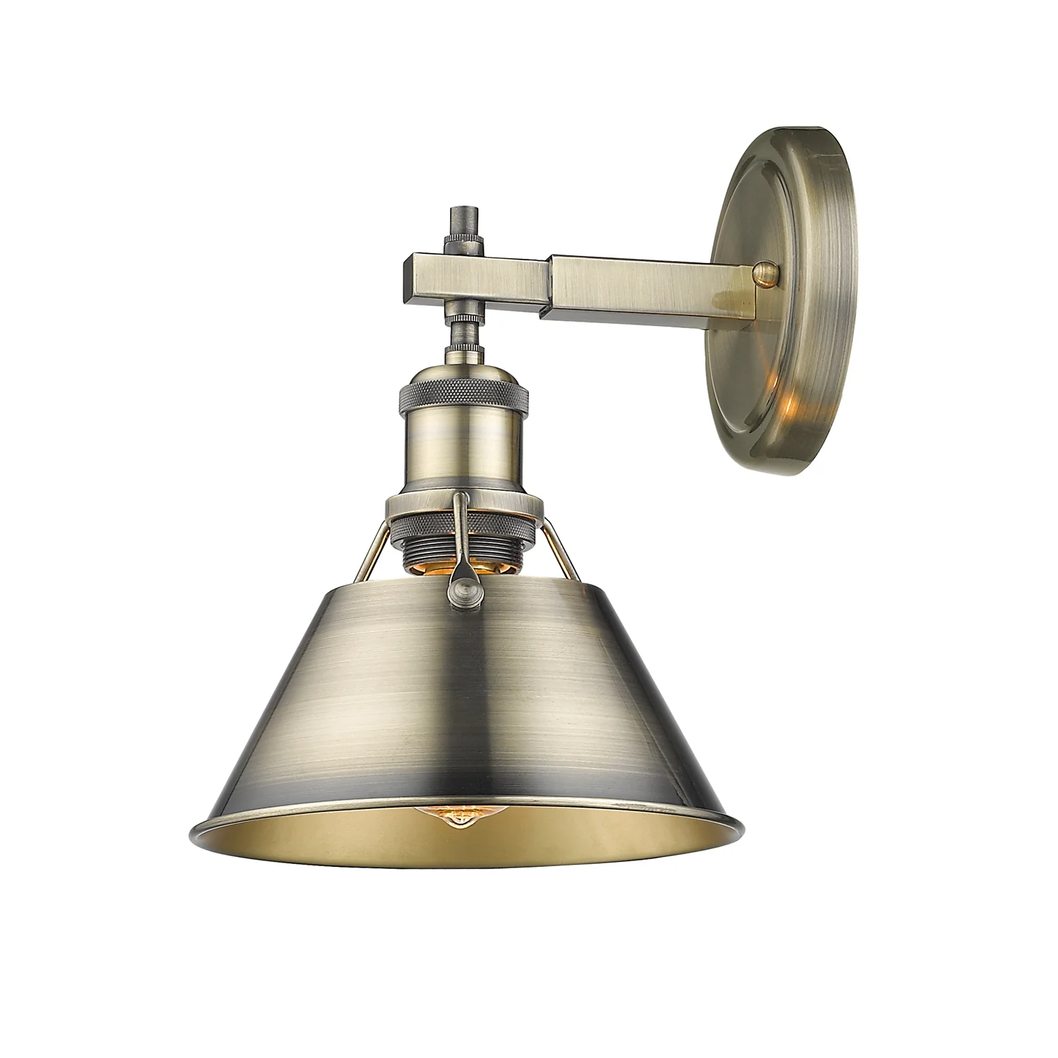 Orwell 1-light Vanity in Aged Brass - Image 2