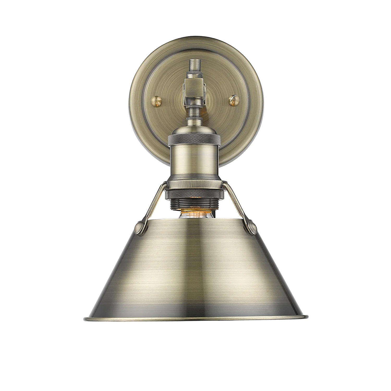 Orwell 1-light Vanity in Aged Brass - Image 3