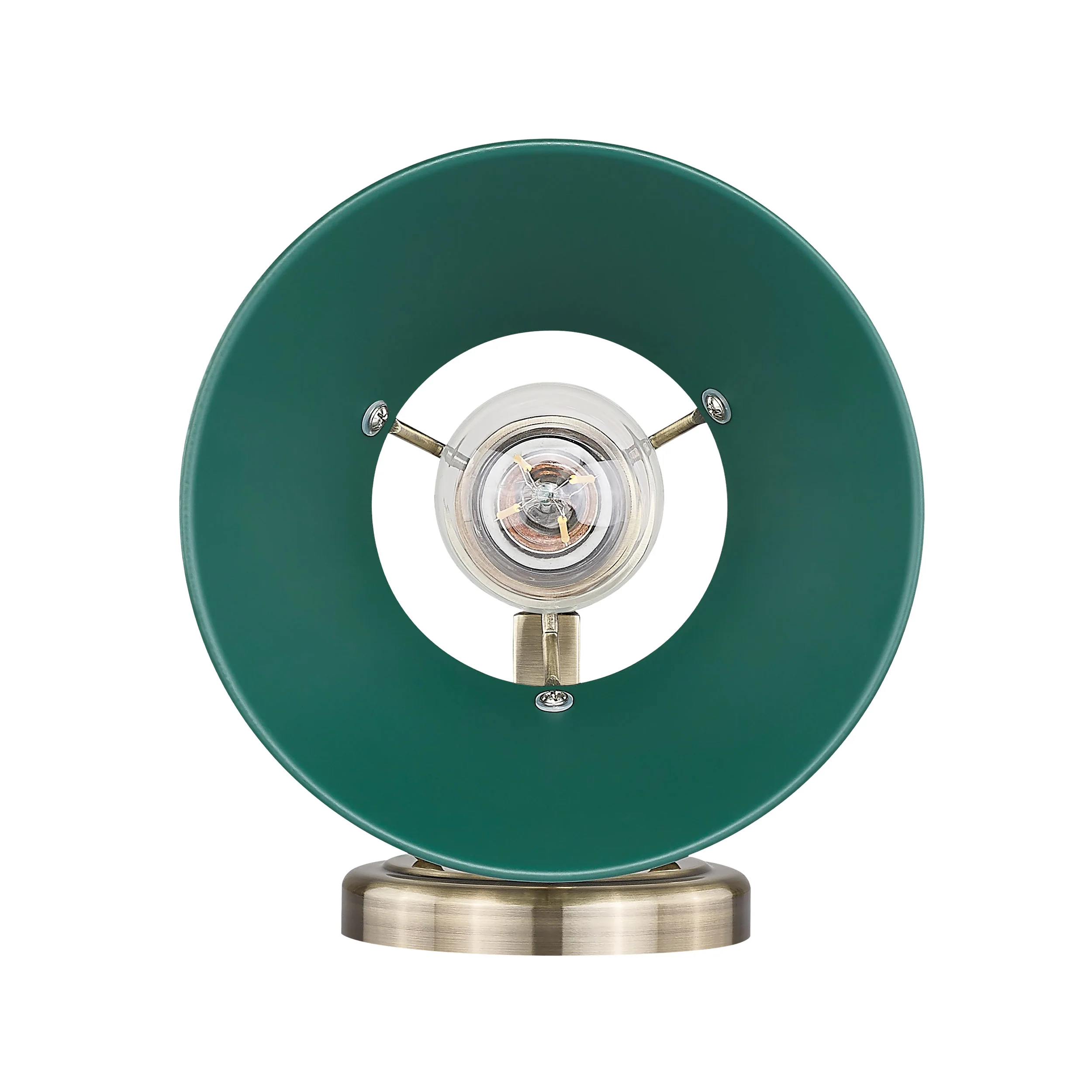 Orwell 1-light Vanity in Aged Brass and Pine Green shade - Image 3