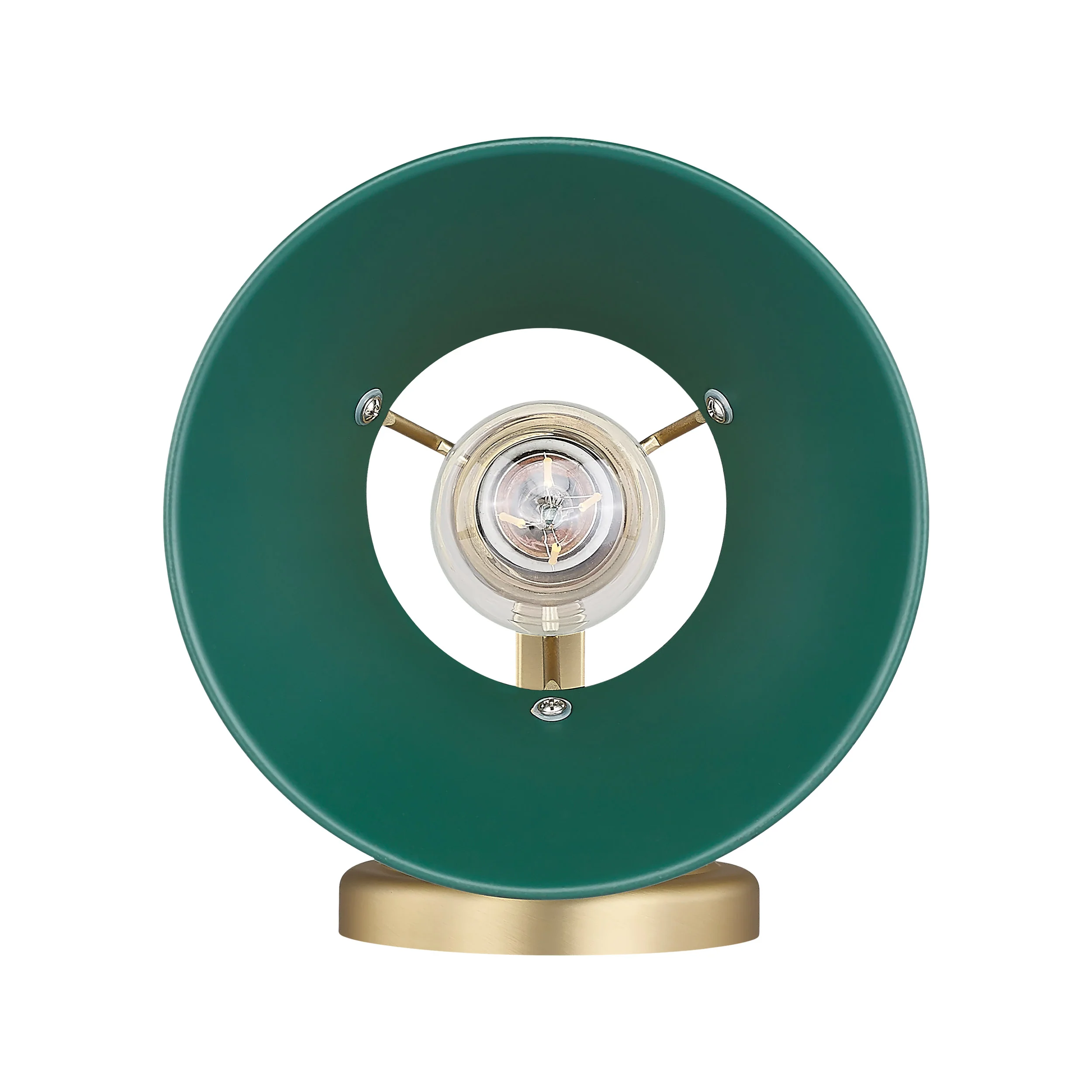 Orwell 1-light Vanity in Brushed Champagne Brass and Pine Green shade - Image 3
