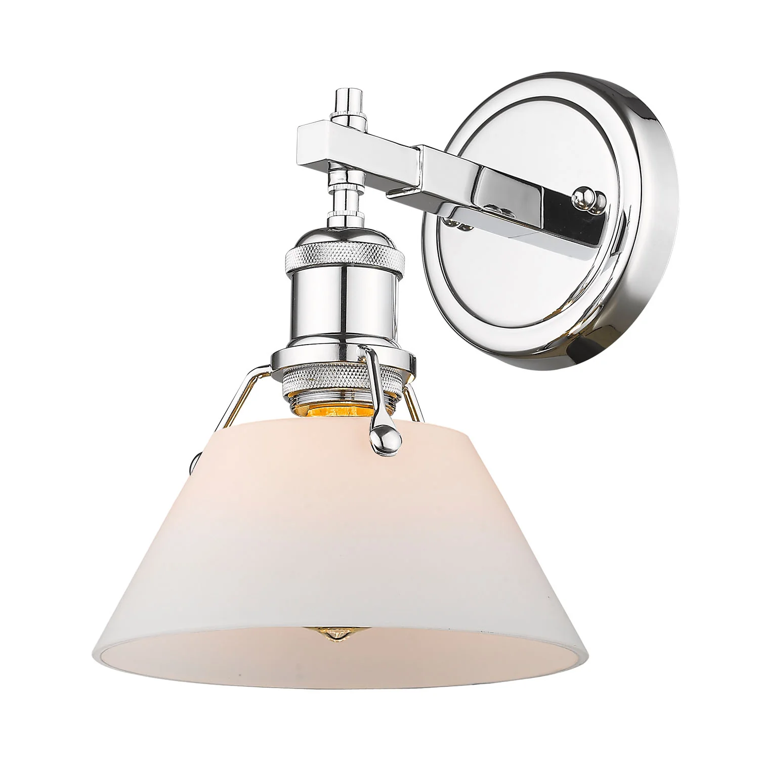 Orwell 1-light Vanity in Chrome and Opal Glass