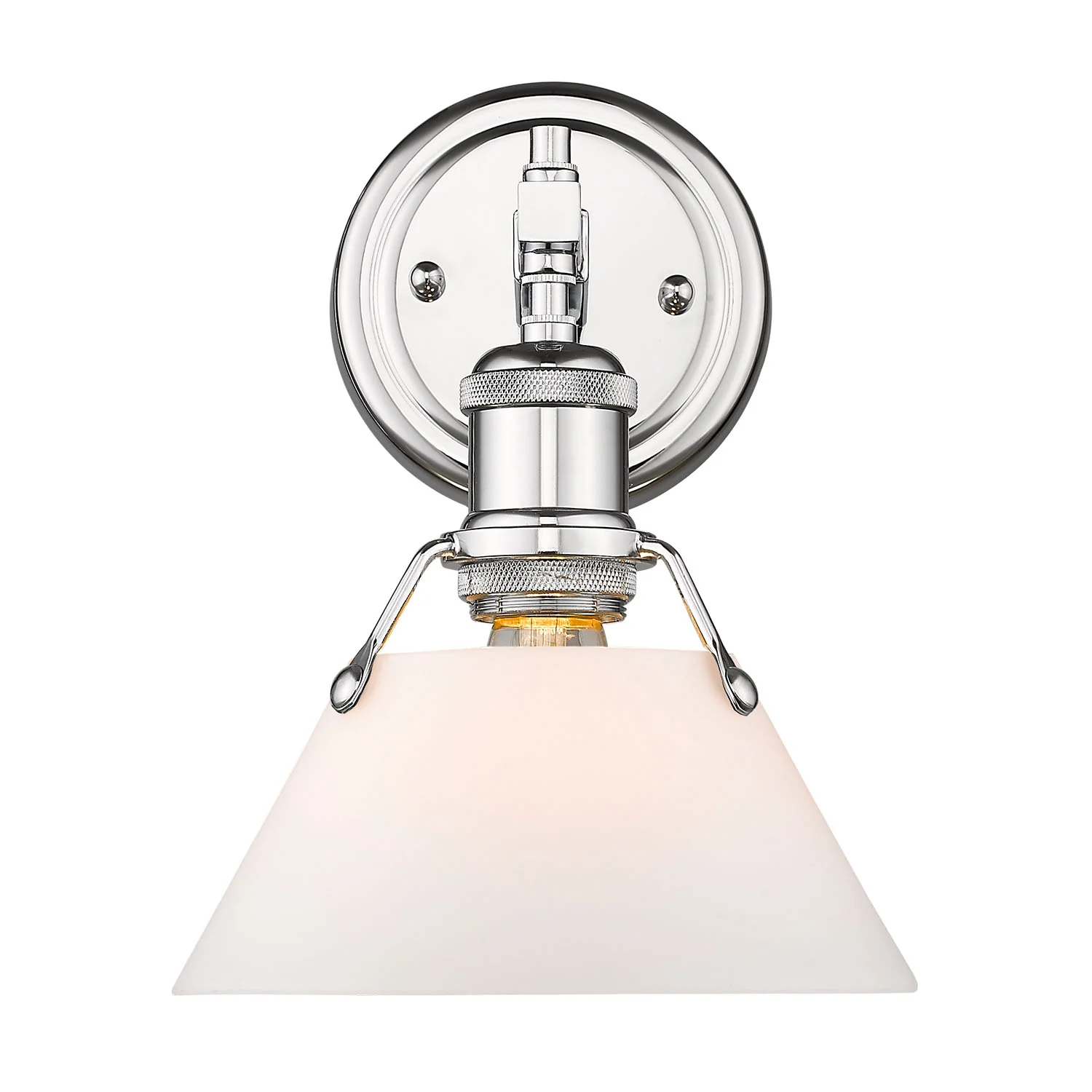 Orwell 1-light Vanity in Chrome and Opal Glass - Image 2
