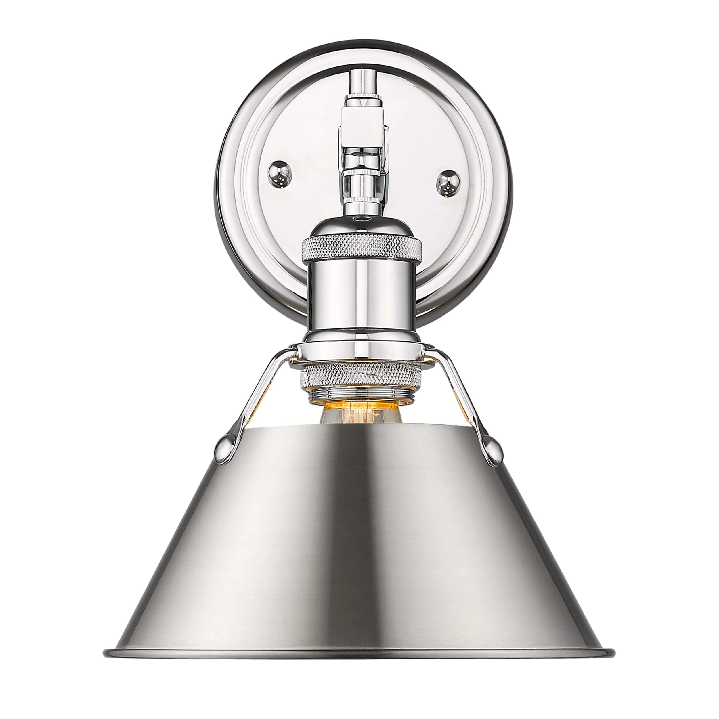 Orwell 1-light Vanity in Chrome and Pewter shade - Image 2