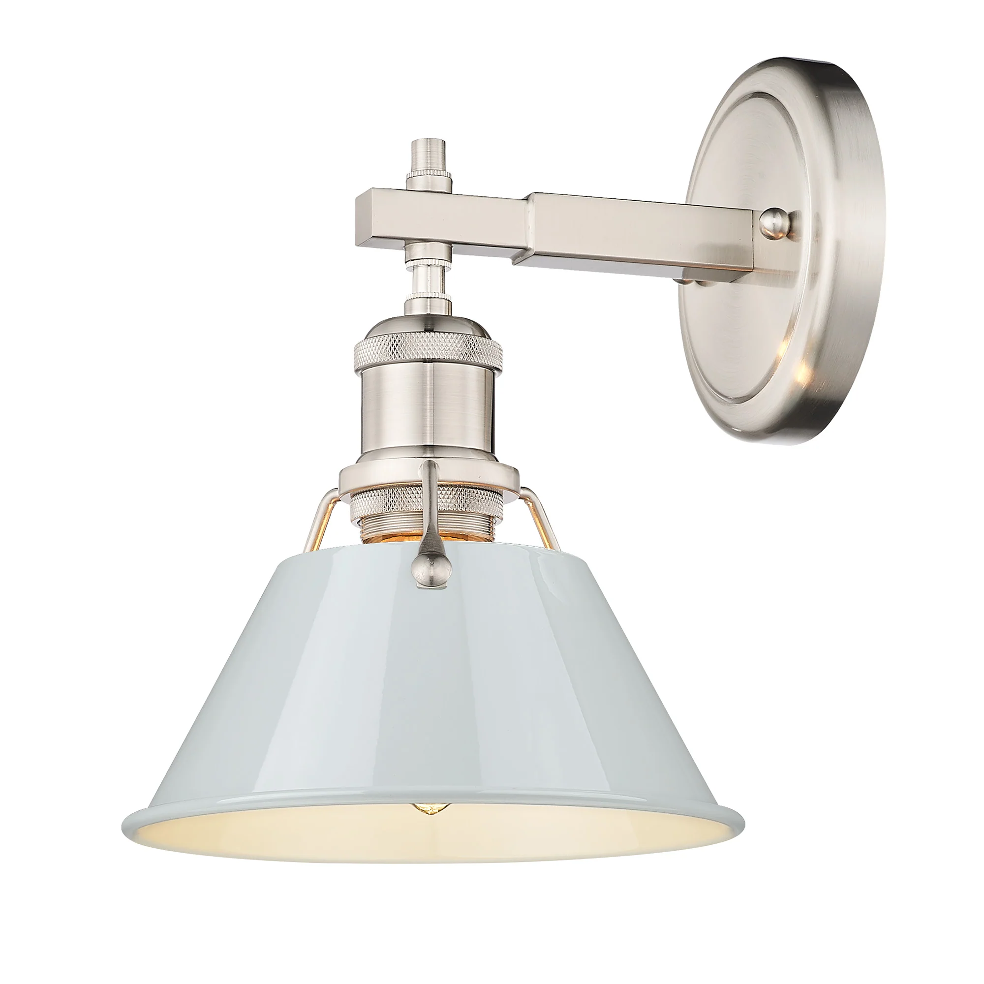 Orwell 1-light Vanity in Pewter and Dusky Blue shade - Image 2