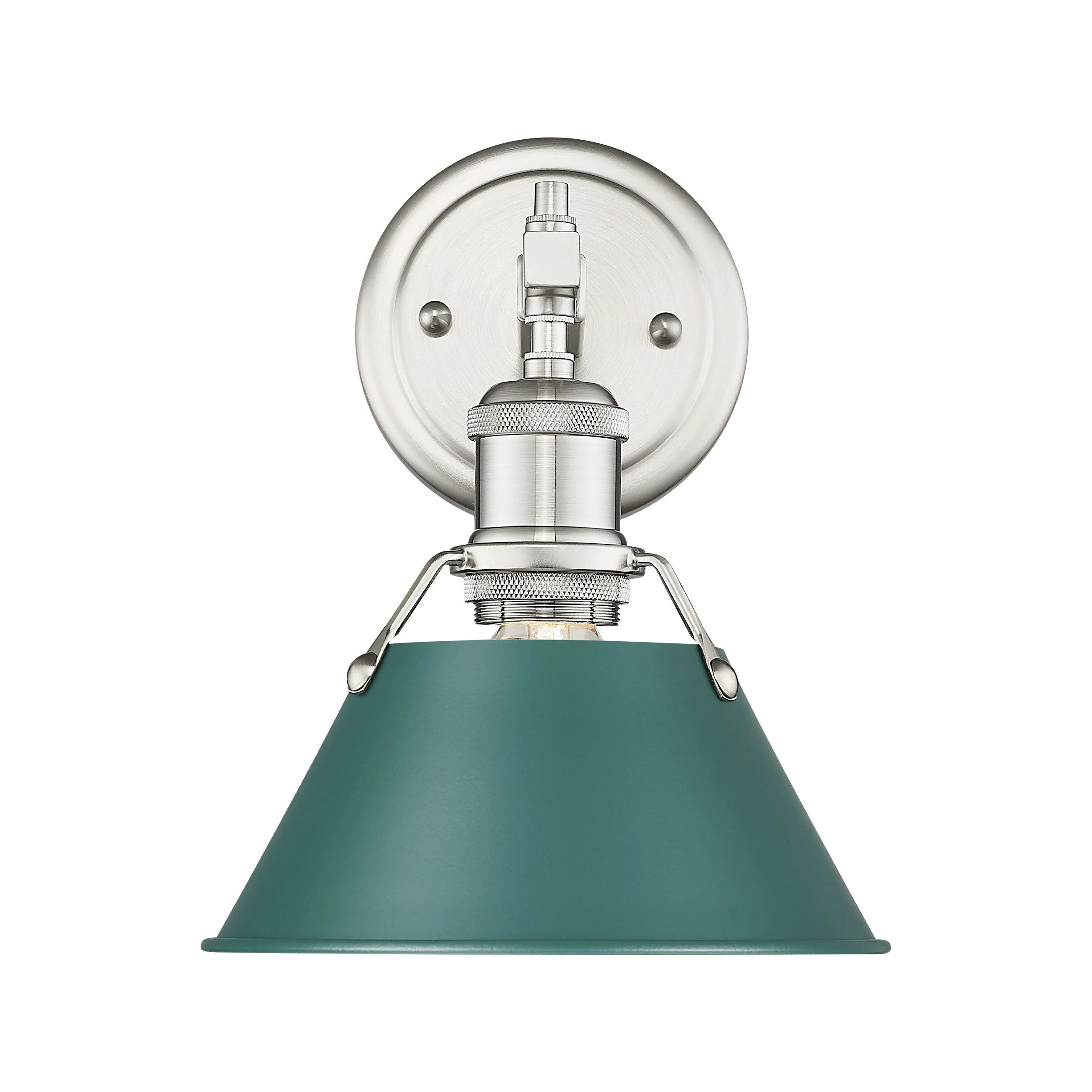 Orwell 1-light Vanity in Pewter and Pine Green shade - Image 4
