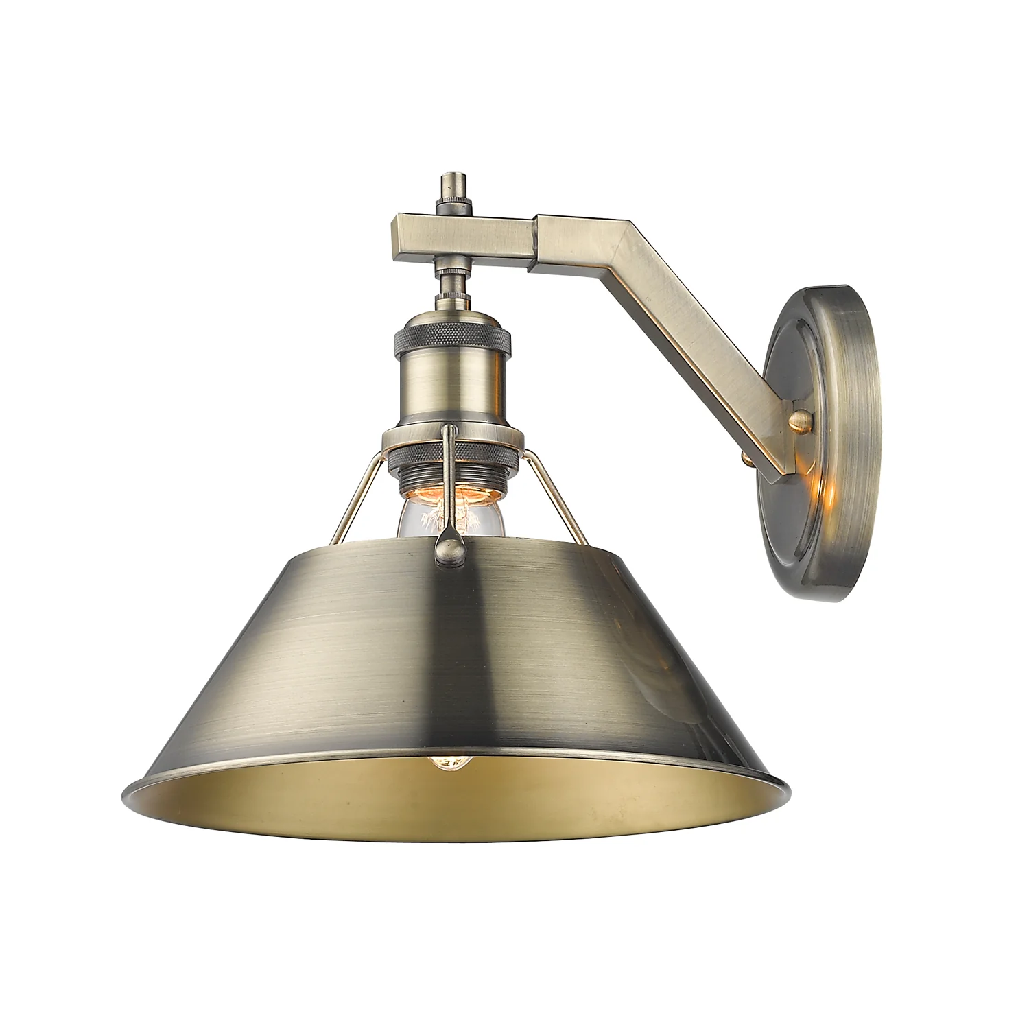 Orwell 1-light Wall Sconce in Aged Brass - Image 2