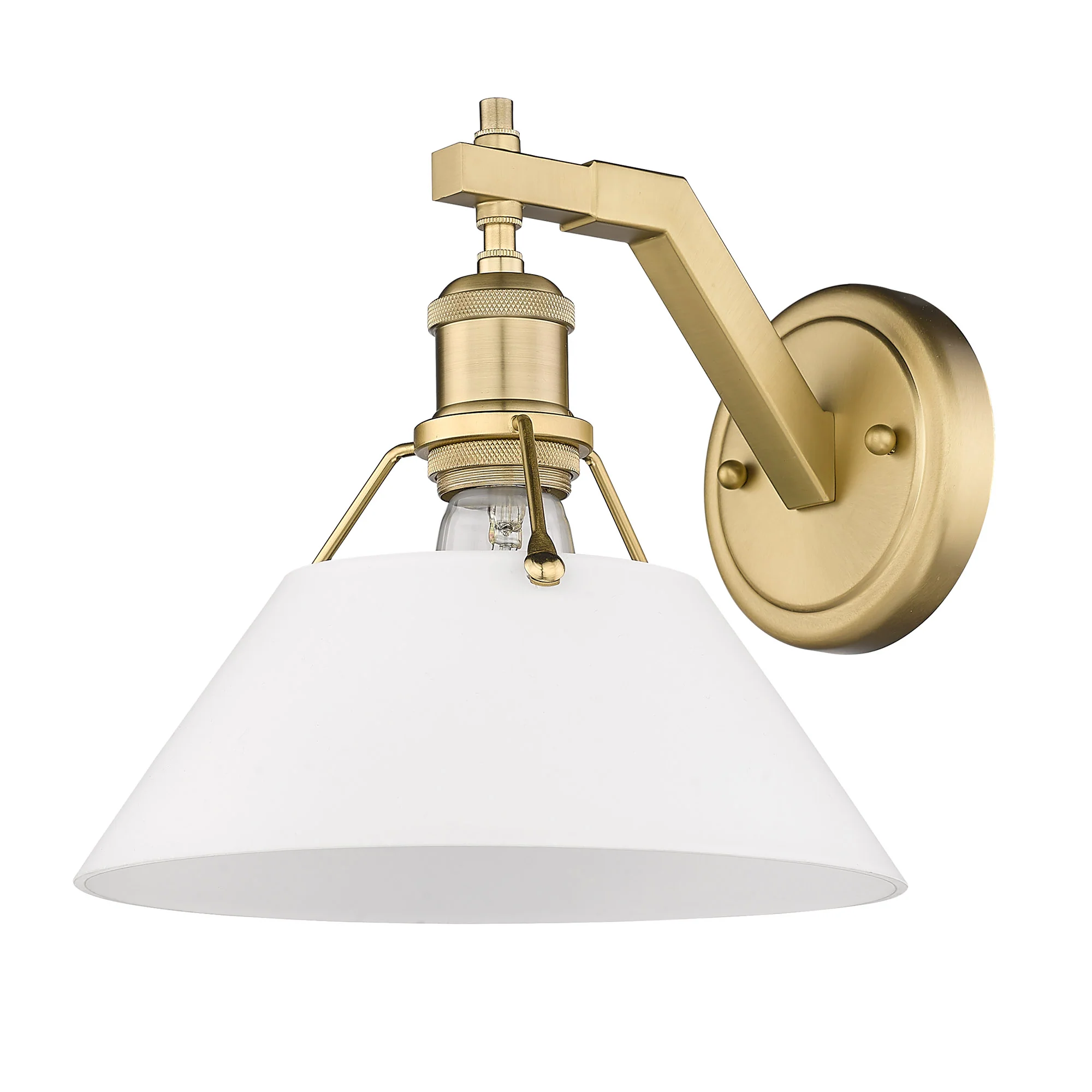 Orwell 1-light Wall Sconce in Brushed Champagne Brass and Opal Glass