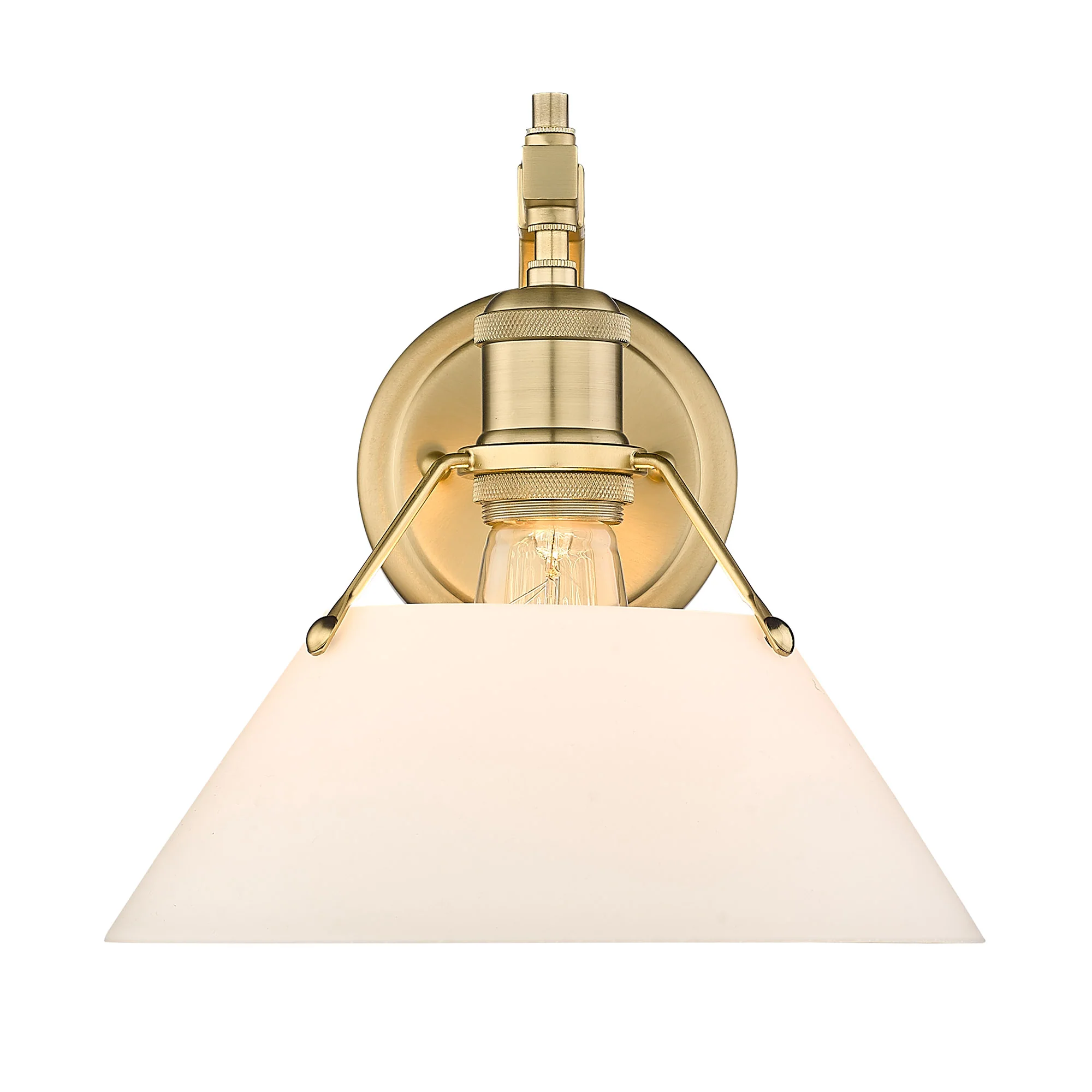 Orwell 1-light Wall Sconce in Brushed Champagne Brass and Opal Glass - Image 2