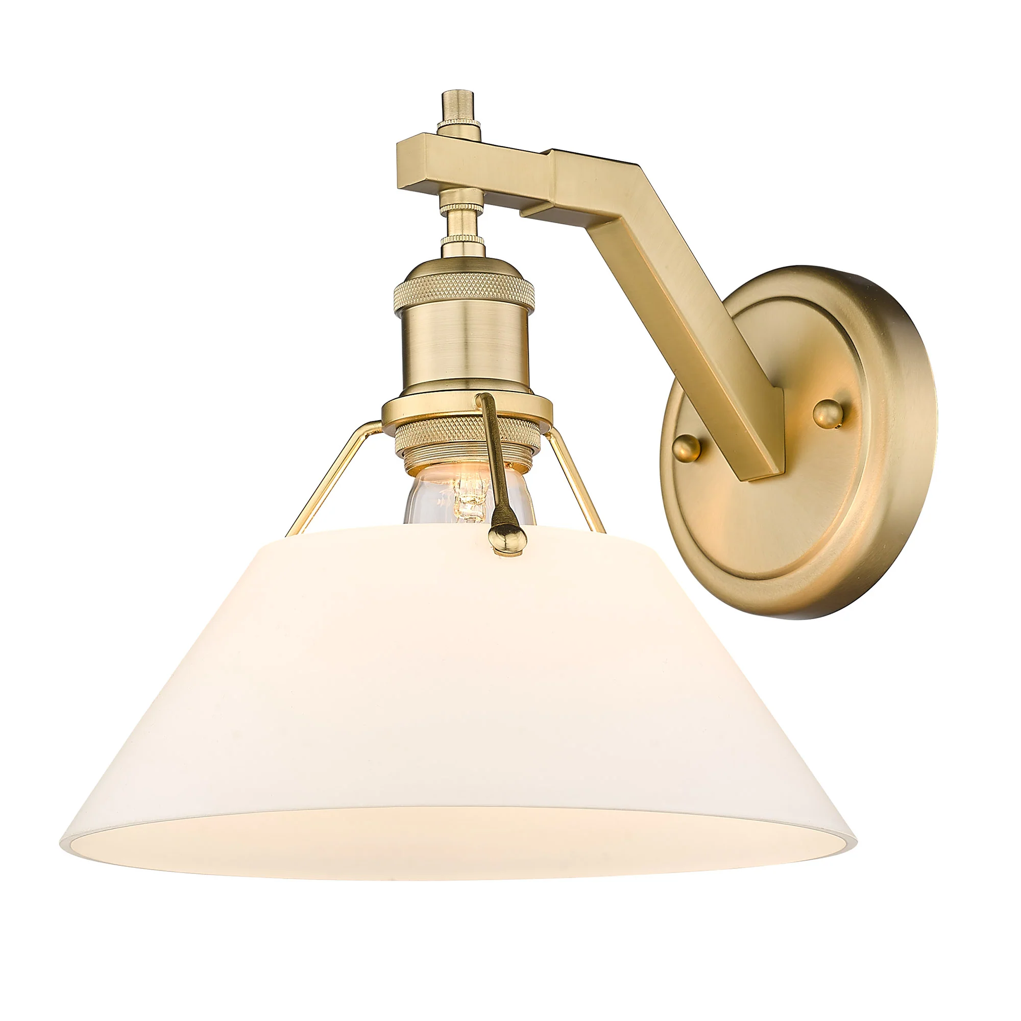 Orwell 1-light Wall Sconce in Brushed Champagne Brass and Opal Glass - Image 3
