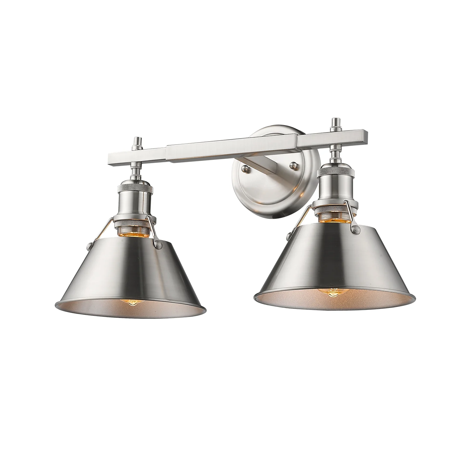 Orwell 2-light Vanity in Pewter