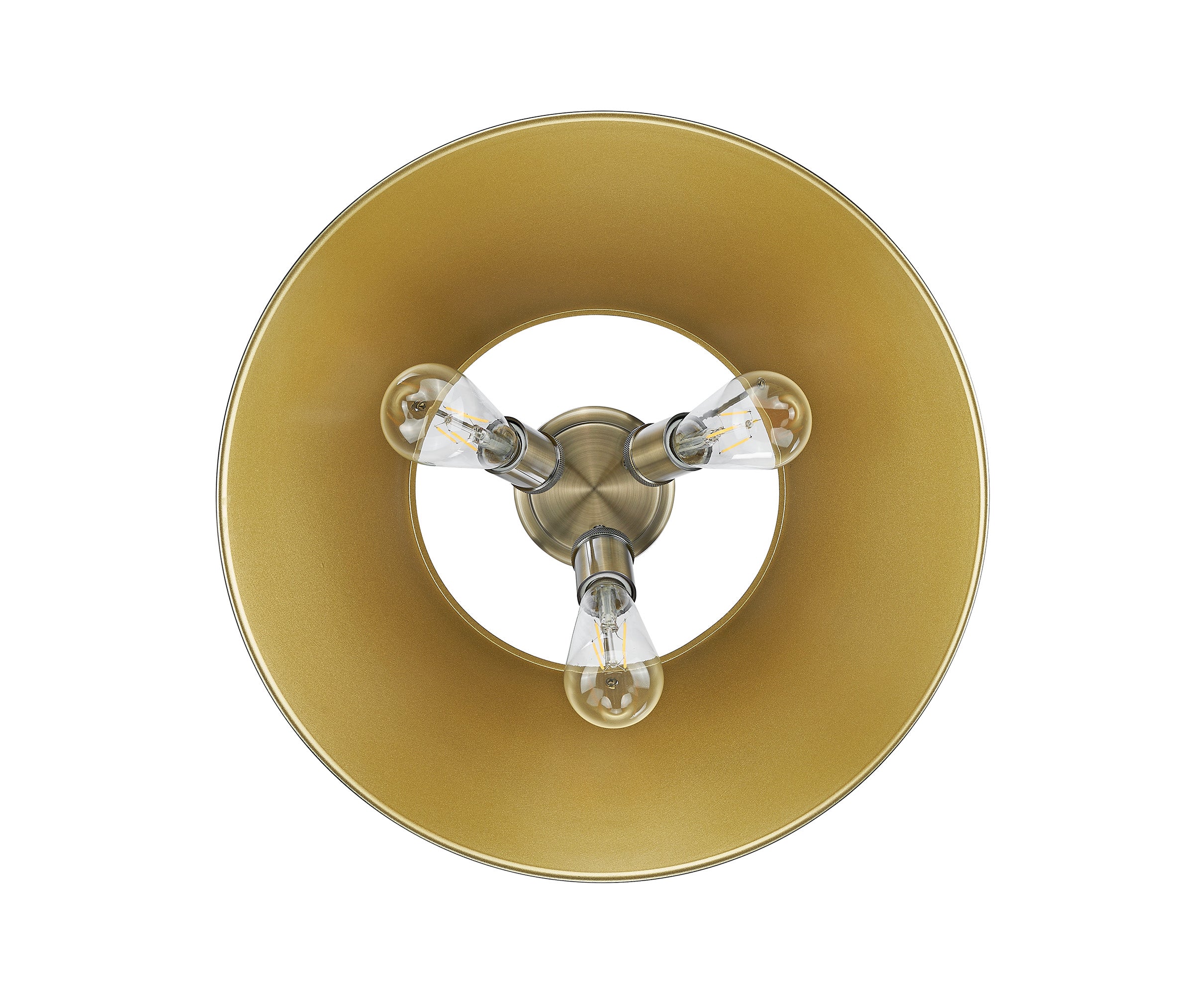 Orwell 3-light Flush Mount in Aged Brass - Image 2