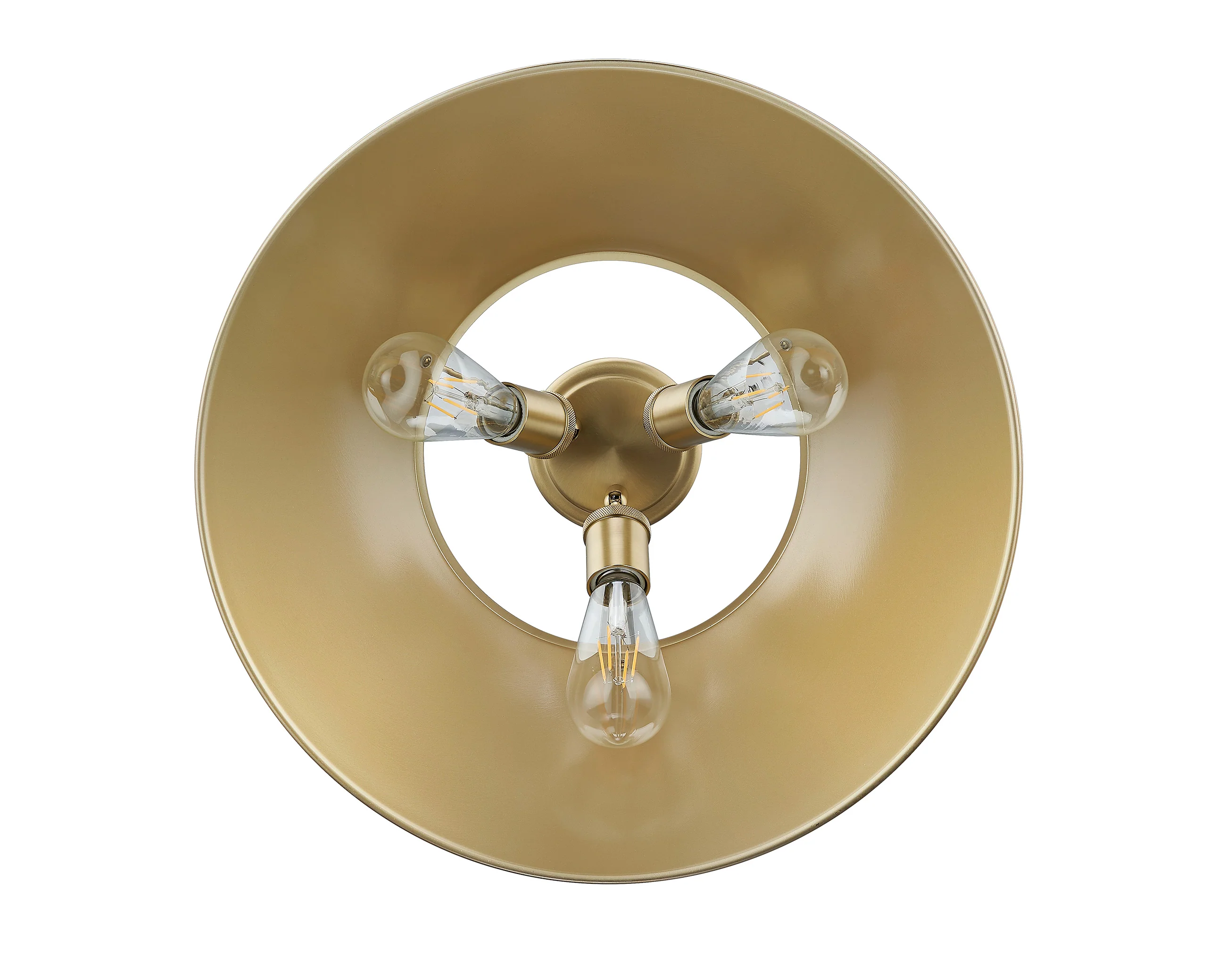 Orwell 3-light Flush Mount in Brushed Champagne Brass - Image 2