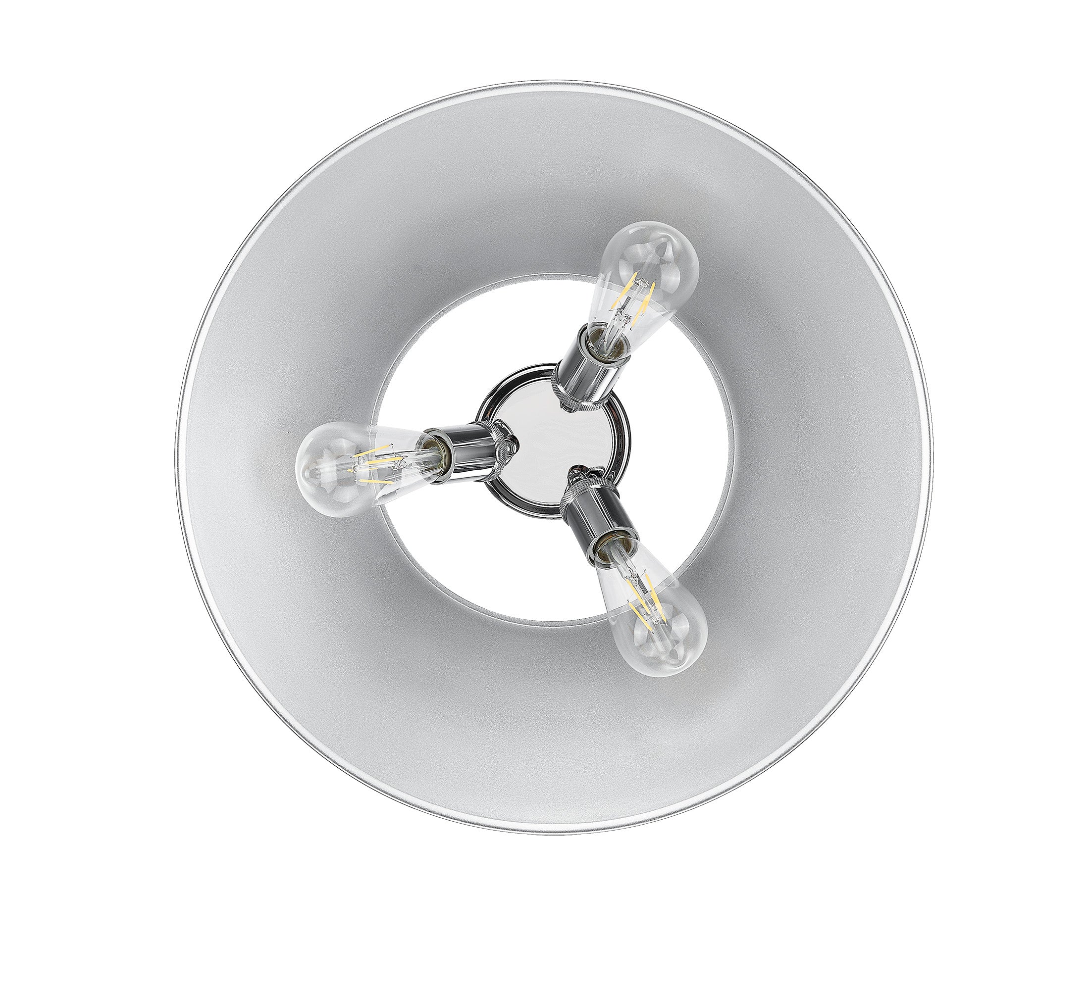 Orwell 3-light Flush Mount in Chrome and Pewter shade - Image 2