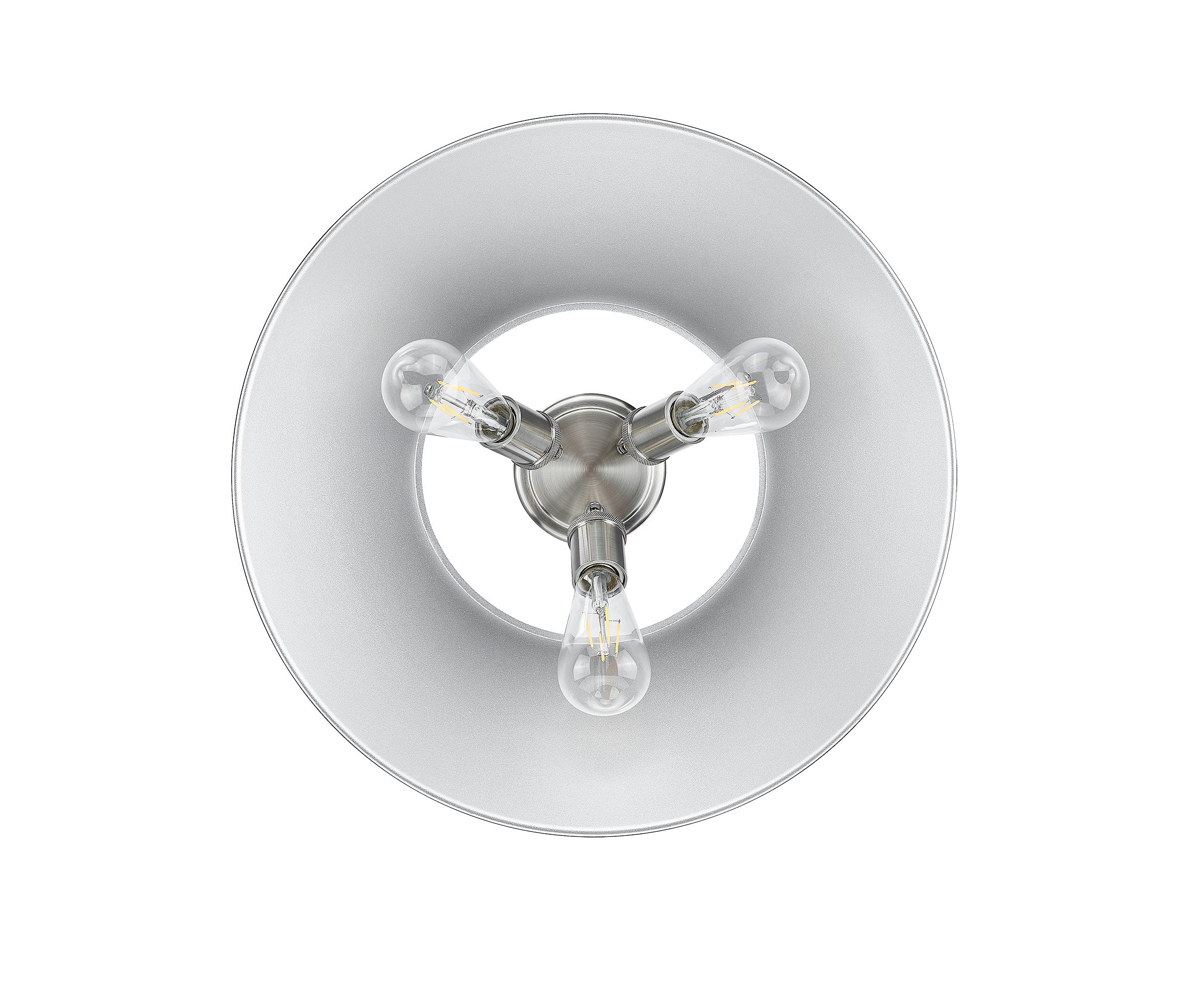 Orwell 3-light Flush Mount in Pewter and Chrome shade - Image 2