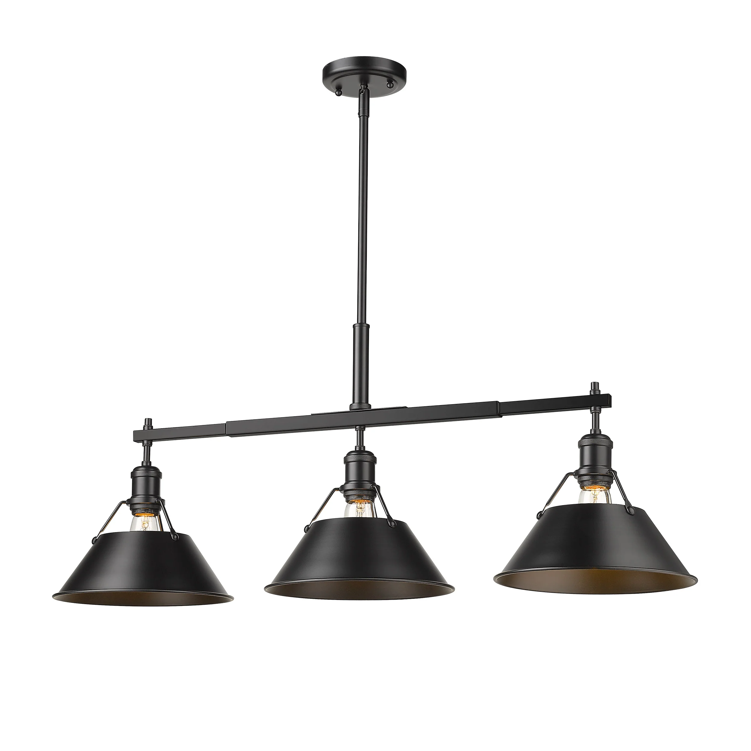 Orwell 3-light Island Light in Matte Black
