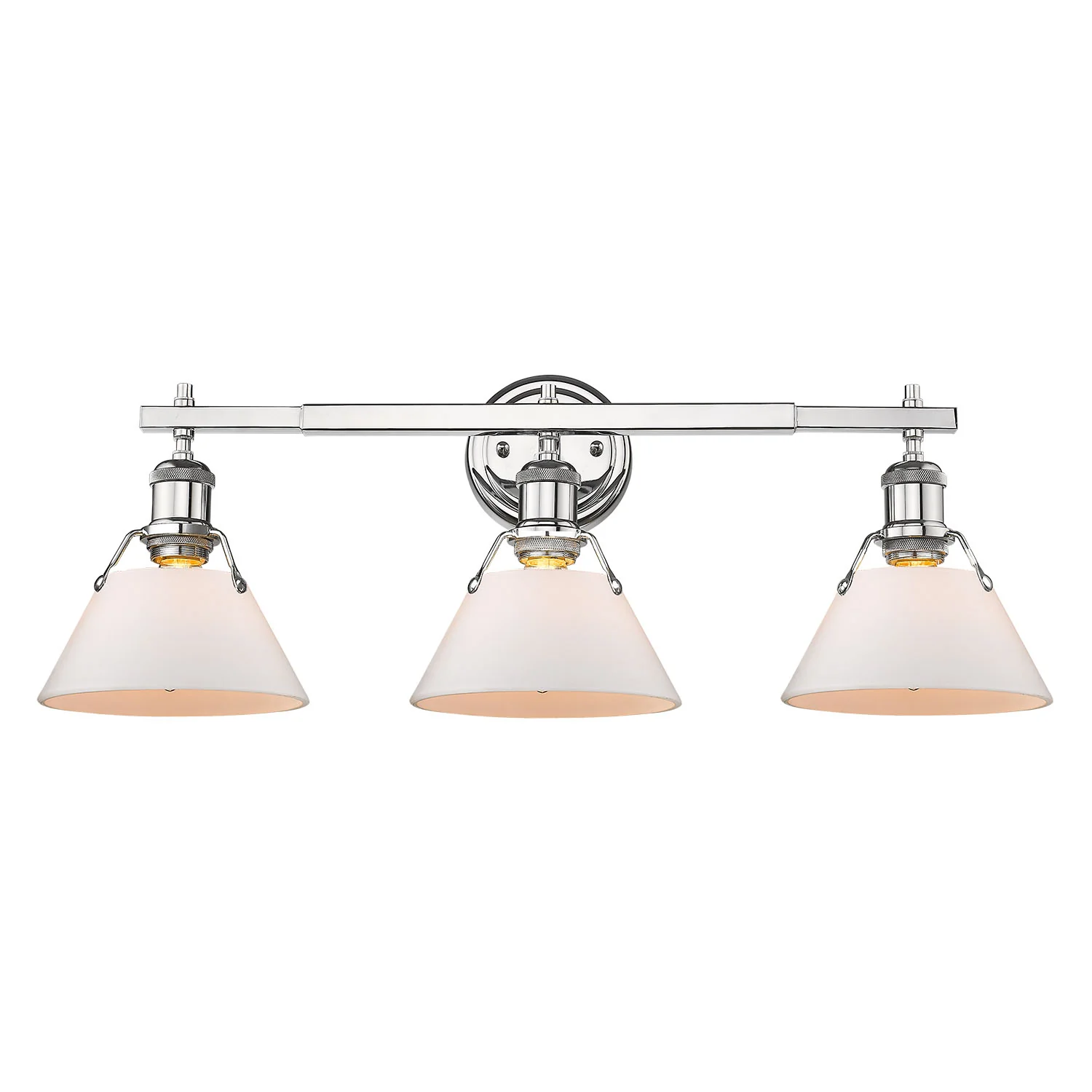 Orwell 3-light Vanity in Chrome and Opal Glass