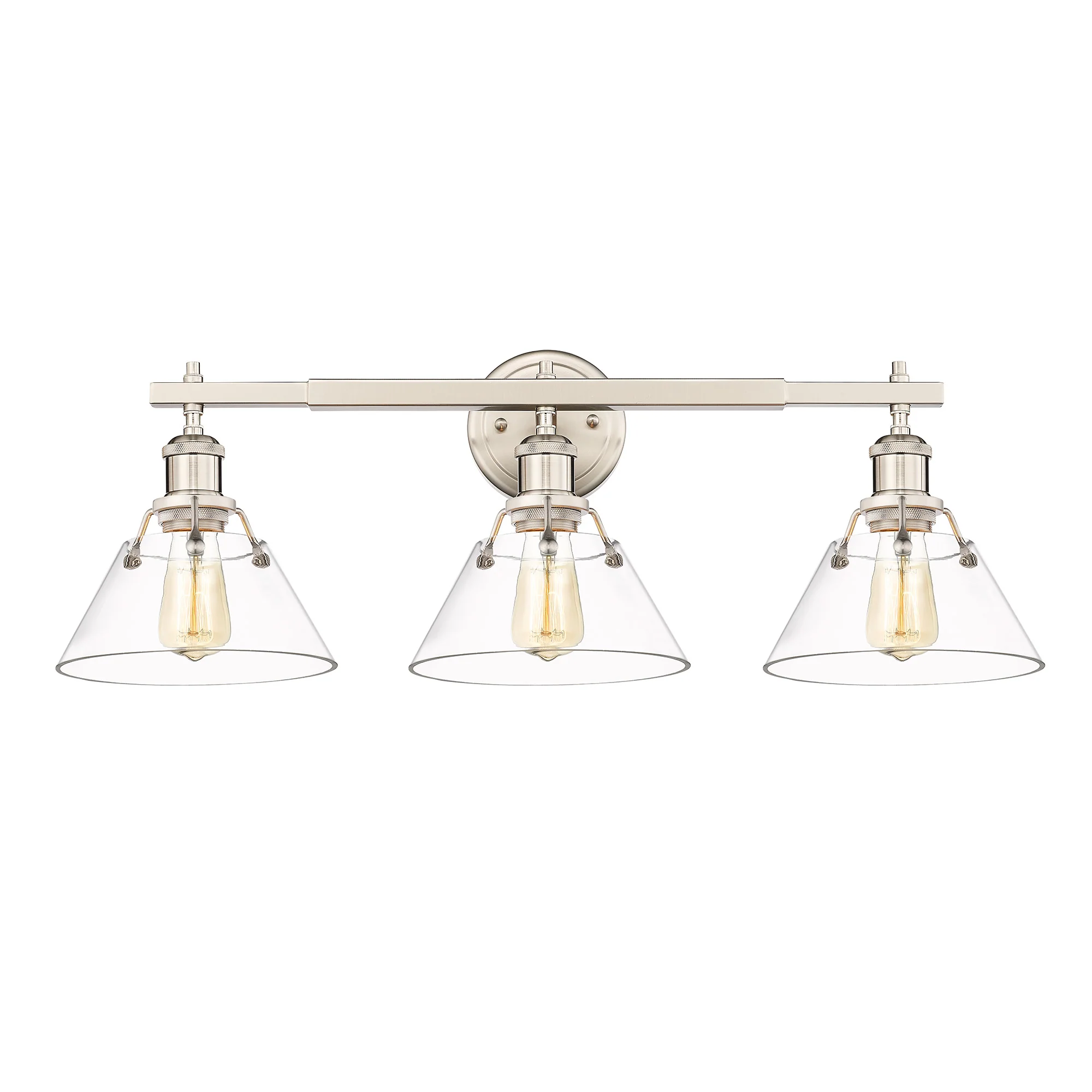 Orwell 3-light Vanity in Pewter and Clear Glass - Image 2