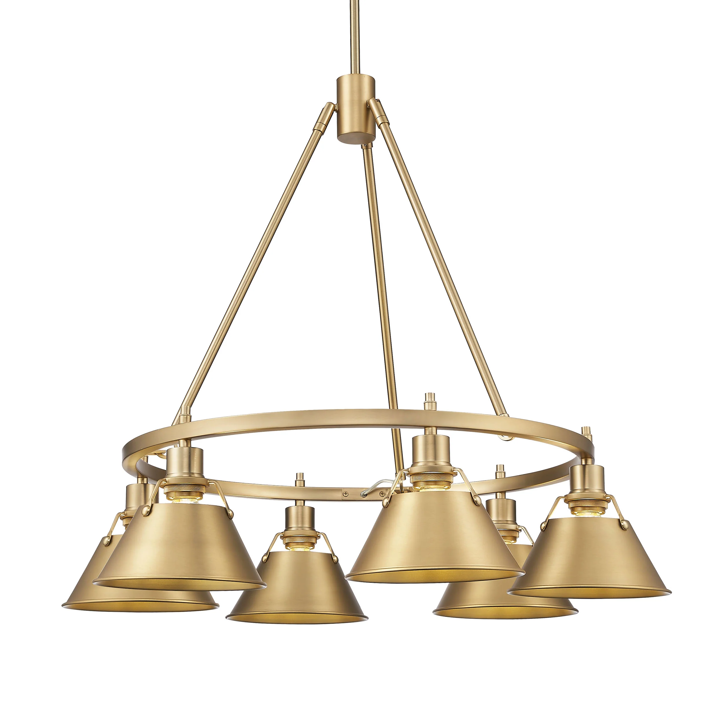 Orwell 6-light Chandelier in Brushed Champagne Brass