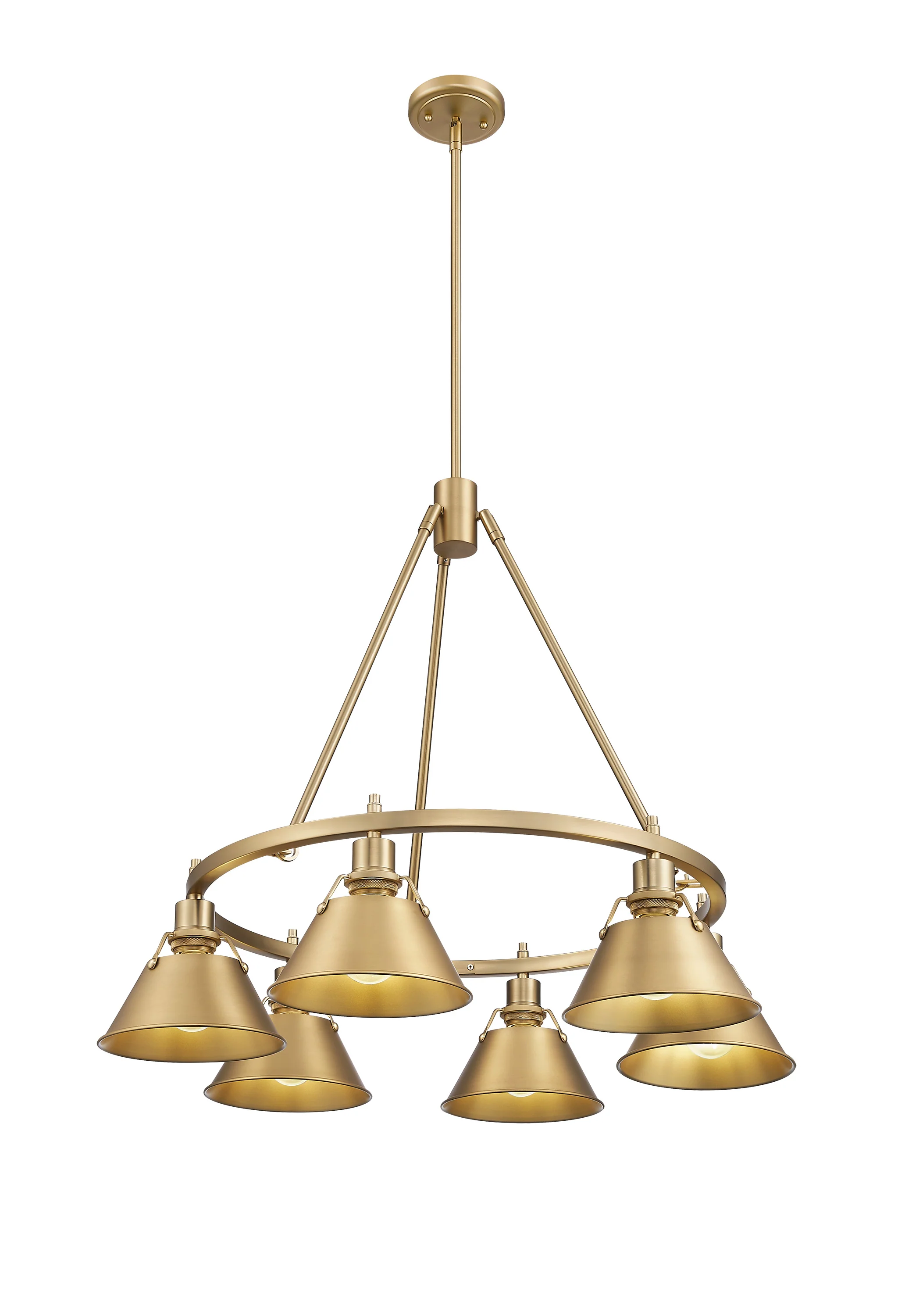 Orwell 6-light Chandelier in Brushed Champagne Brass - Image 2