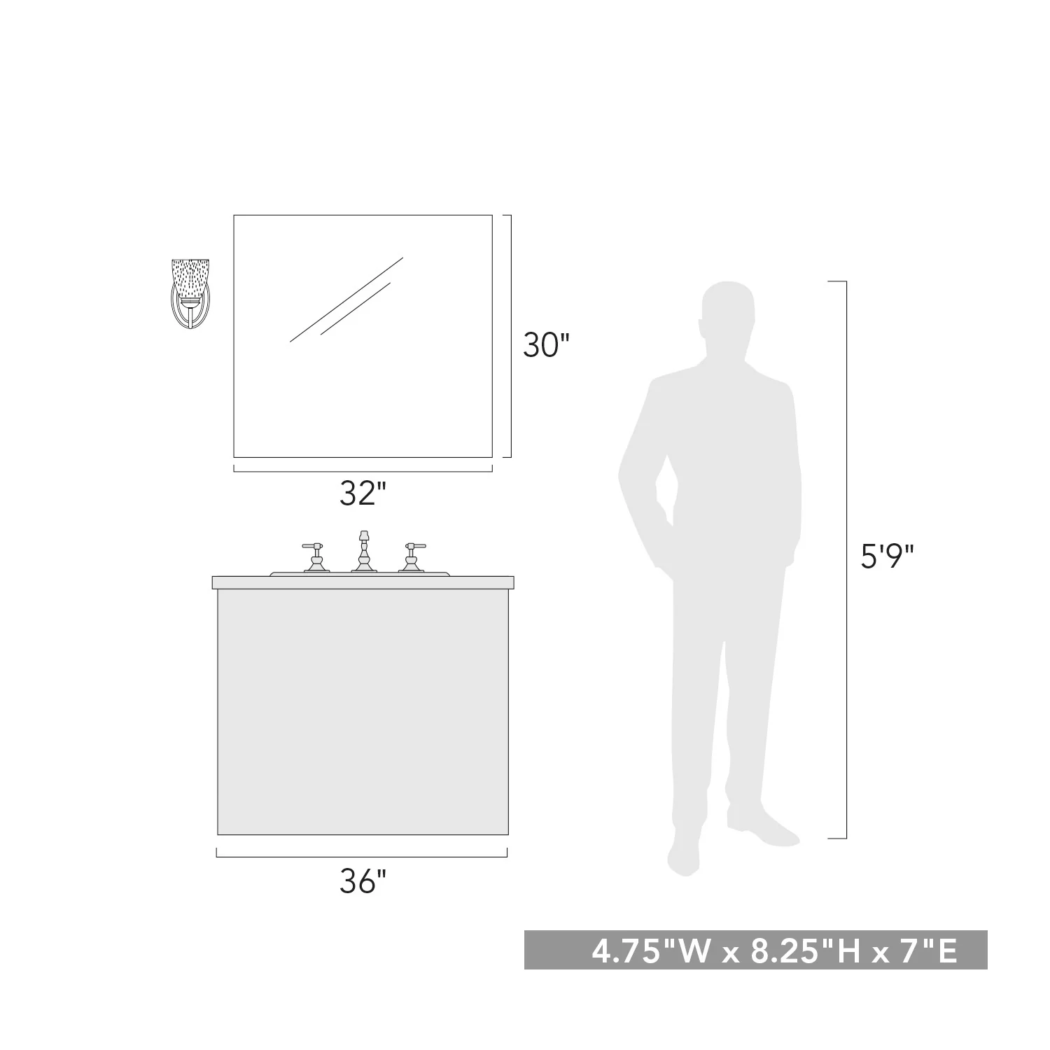 Parrish 1-light Vanity in Matte Black - Image 5