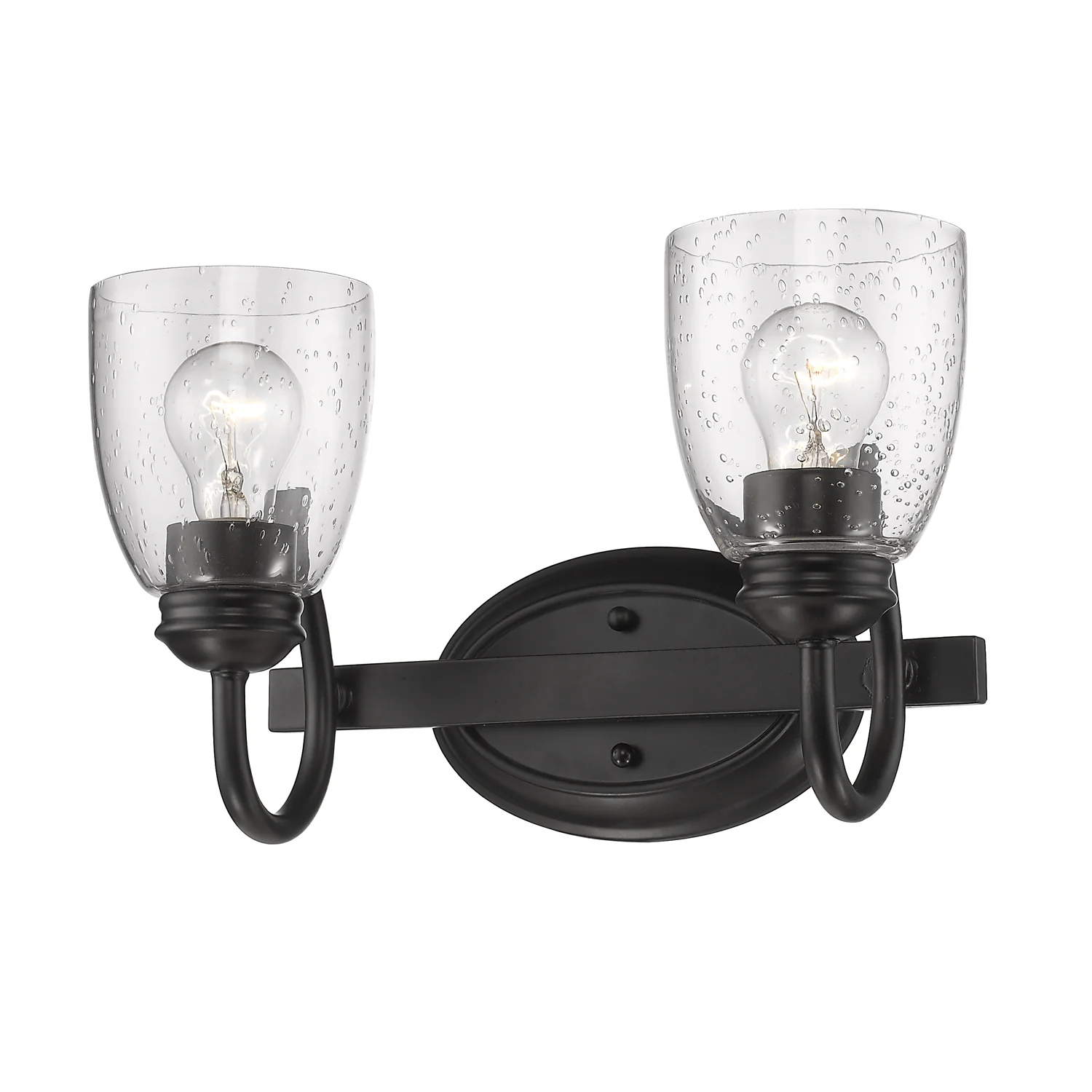 Parrish 2-light Vanity in Matte Black