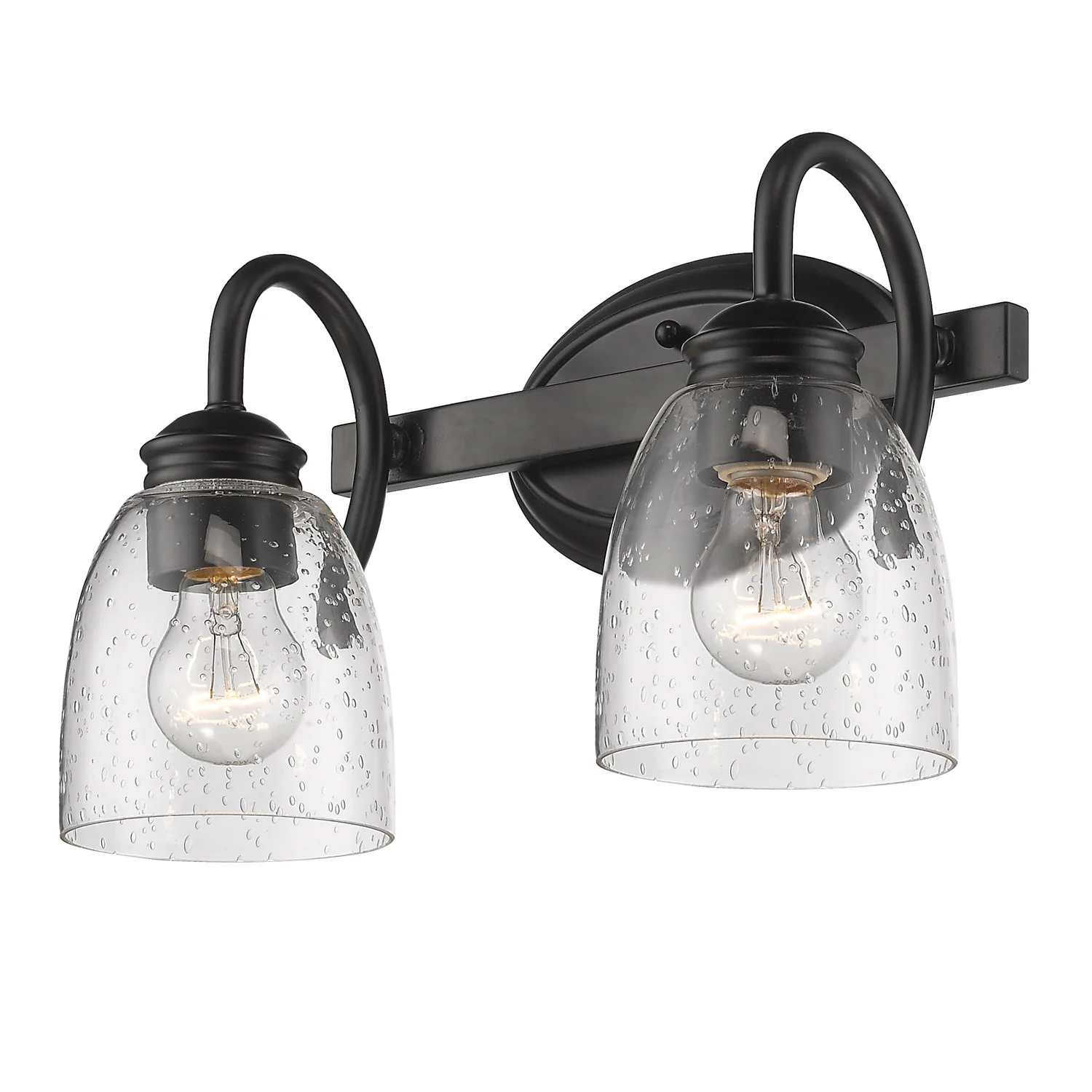 Parrish 2-light Vanity in Matte Black - Image 4