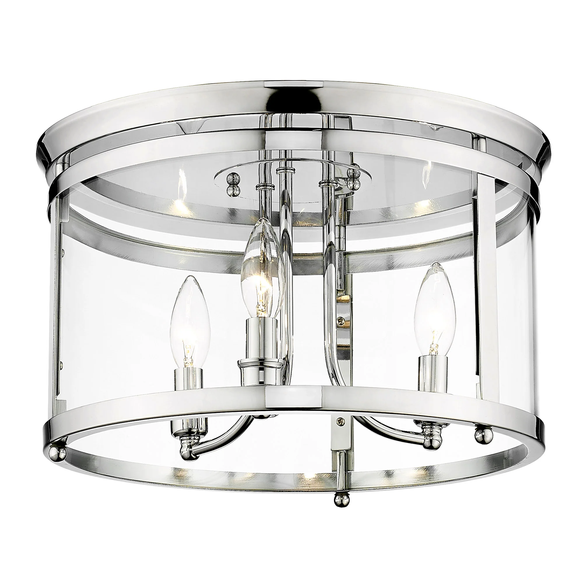 Payton 3-light Flush Mount in Chrome