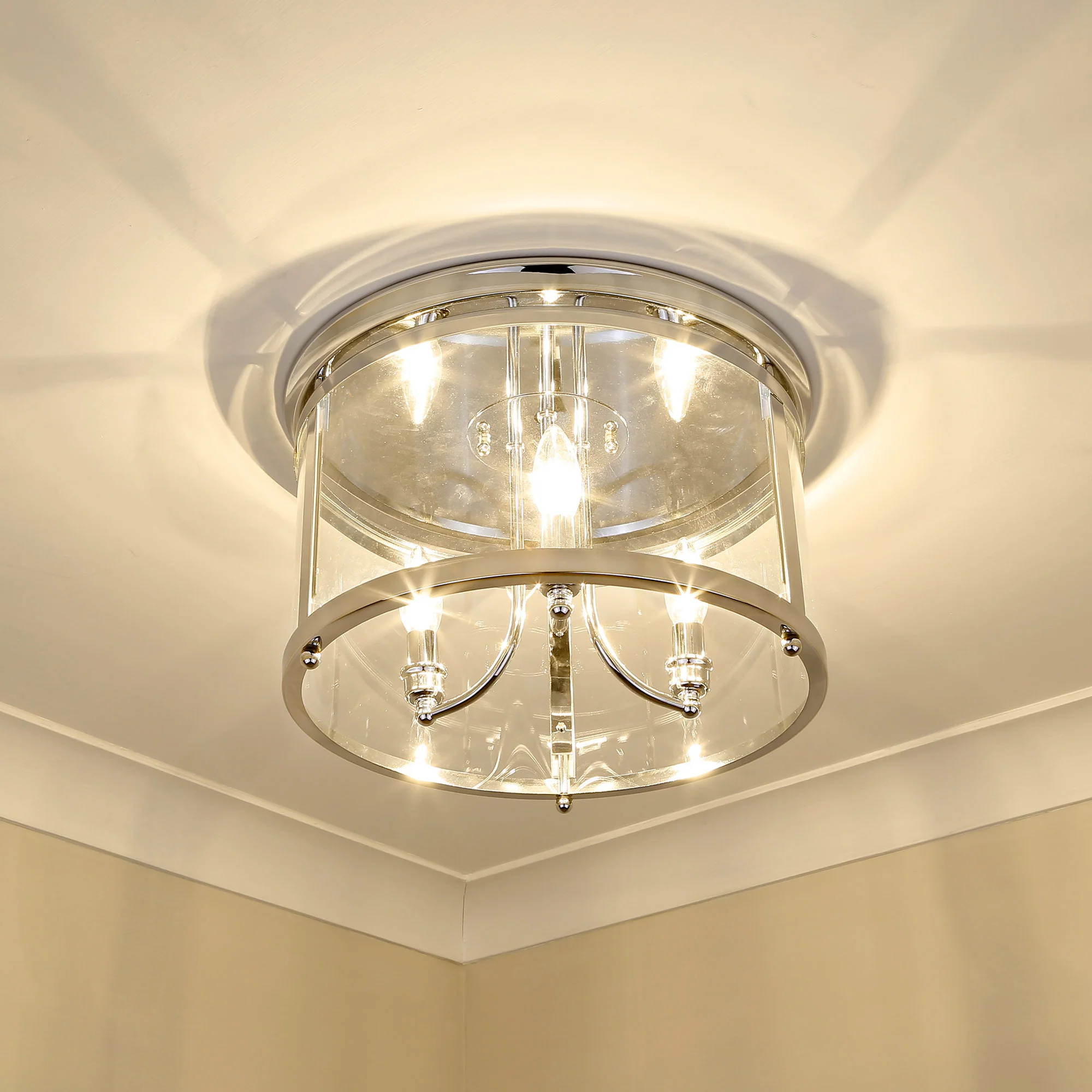 Payton 3-light Flush Mount in Chrome - Image 3