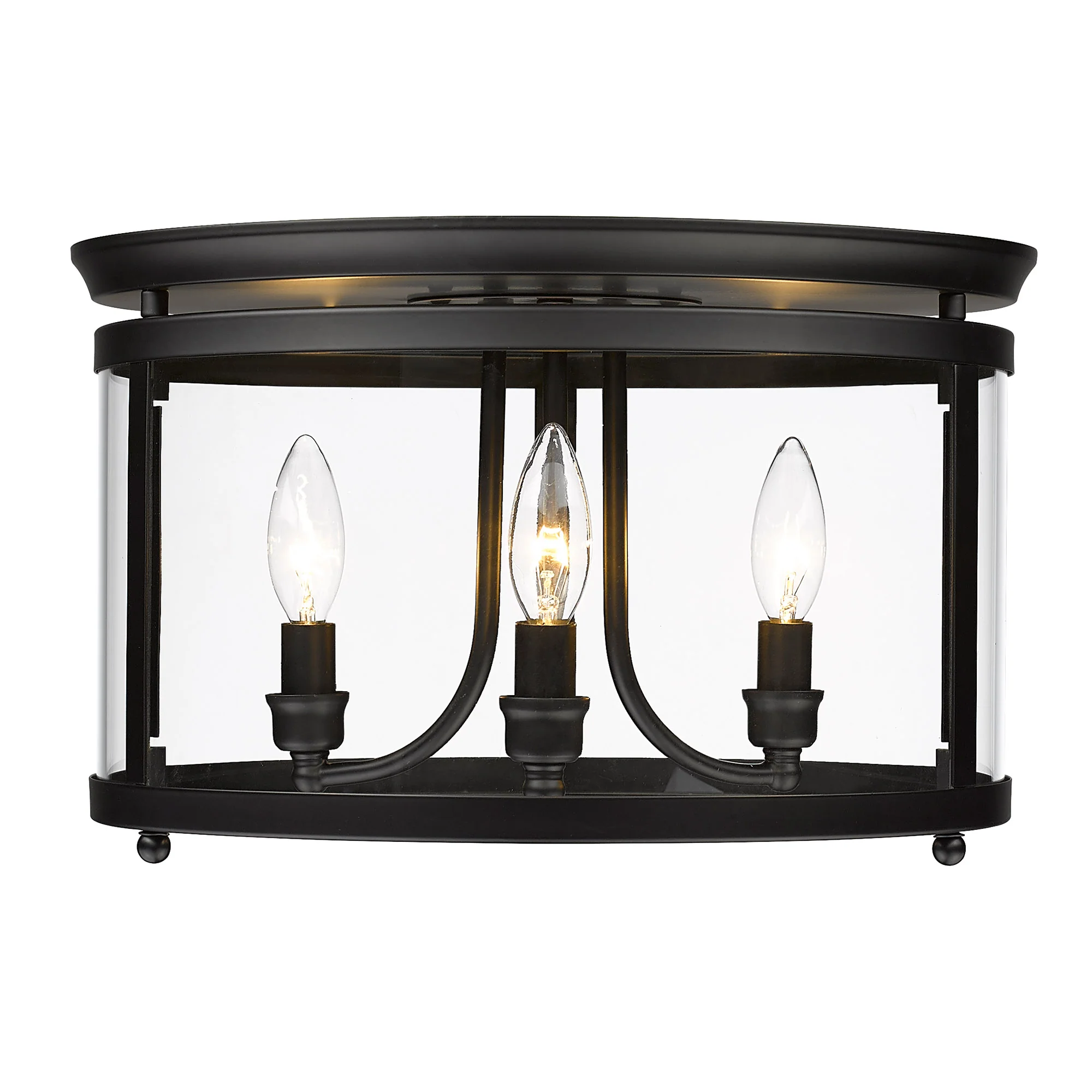 Payton 3-light Flush Mount in Matte Black - Image 2