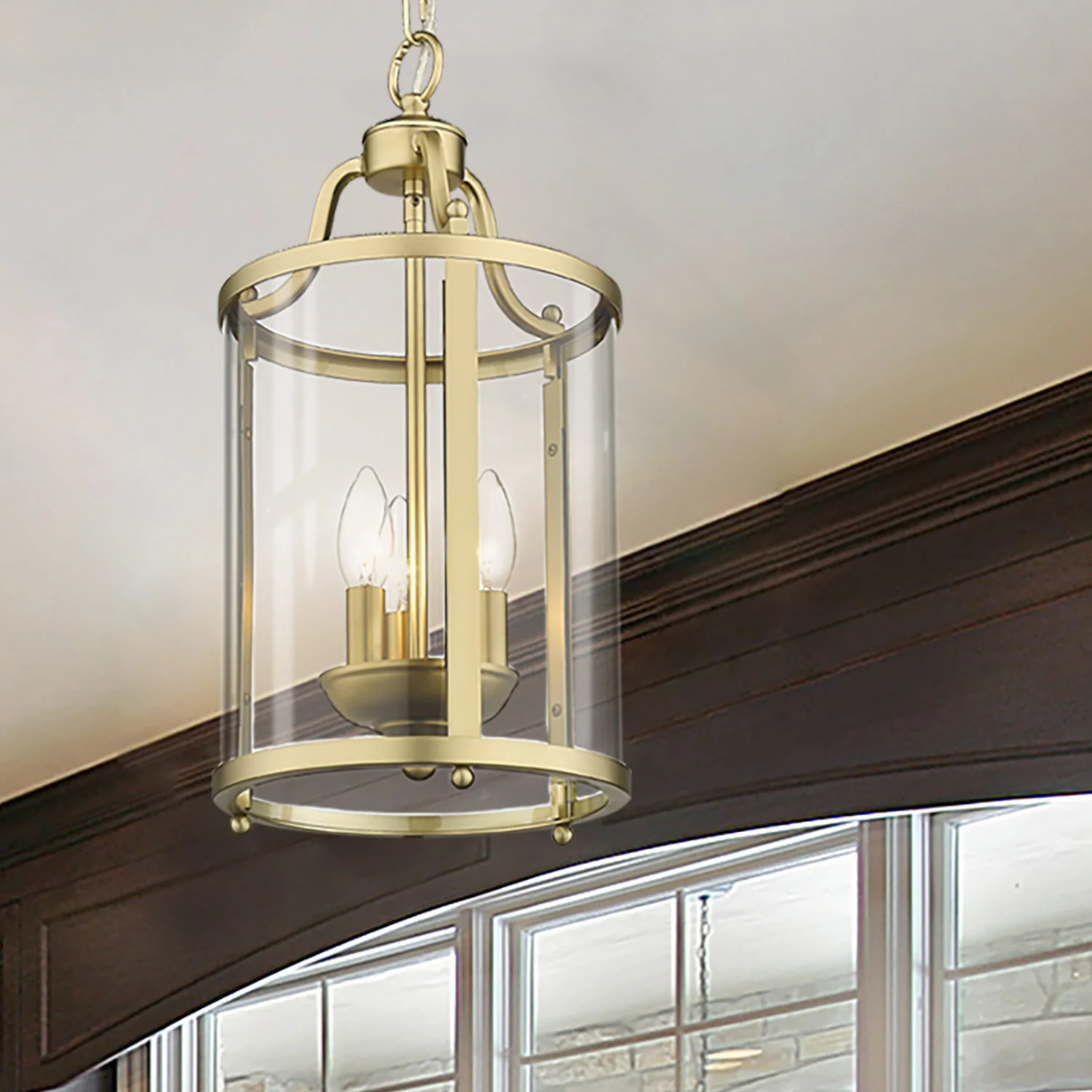 Payton 3-light Pendant in Brushed Champagne Brass - Image 5