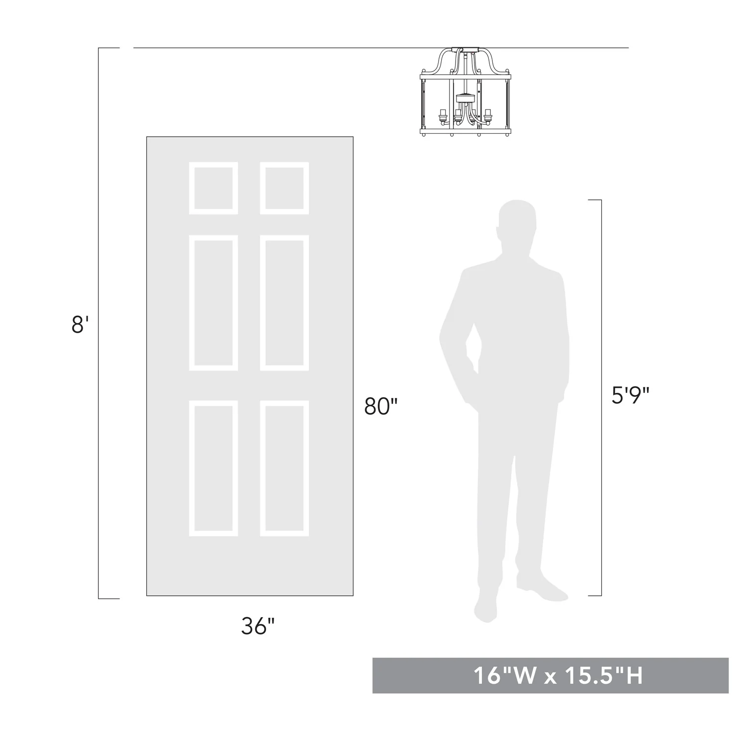 Payton 4-light Semi-Flush Mount in Matte Black - Image 4