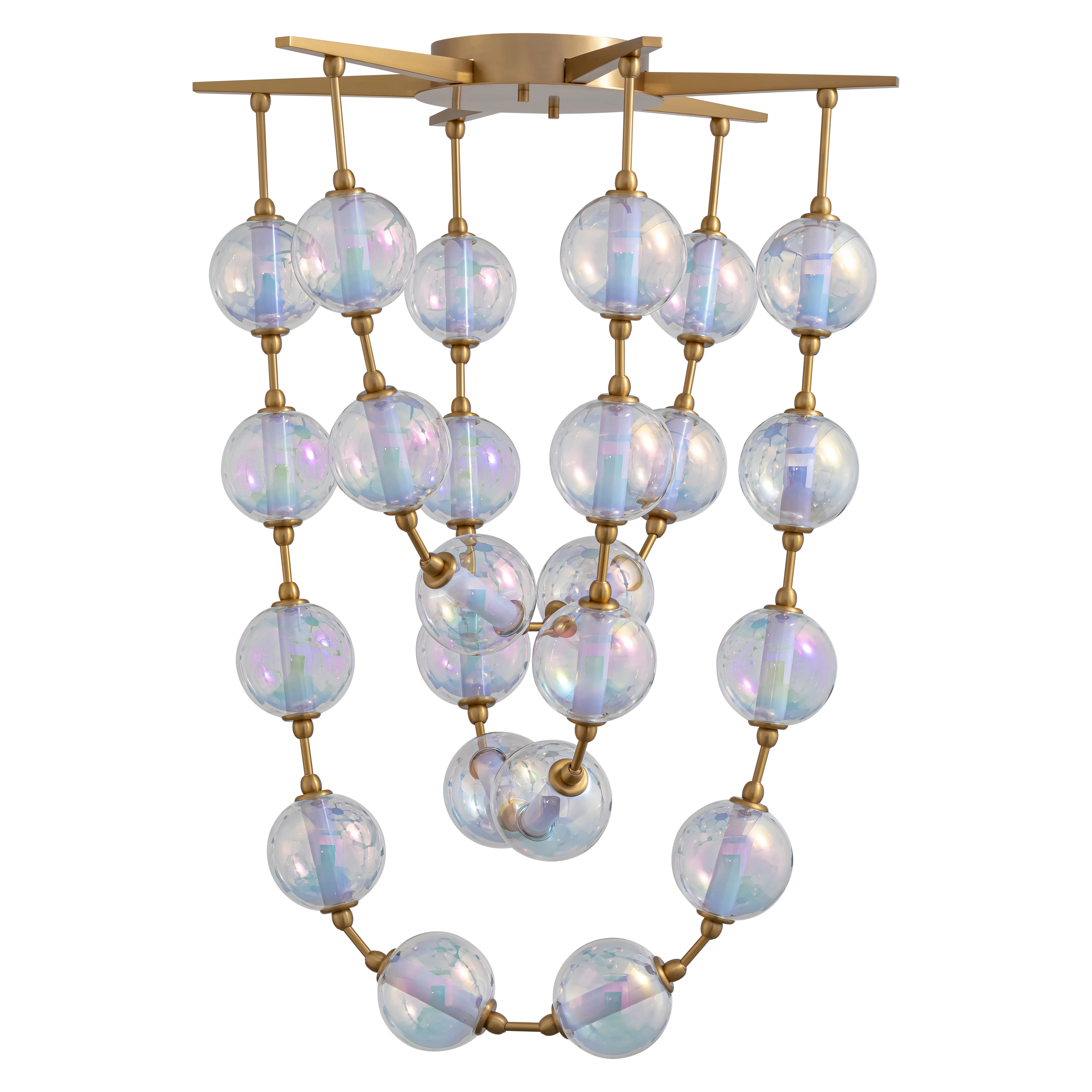 Pearla Integrated LED 28in Pendant in Brushed Champagne Brass - Image 2