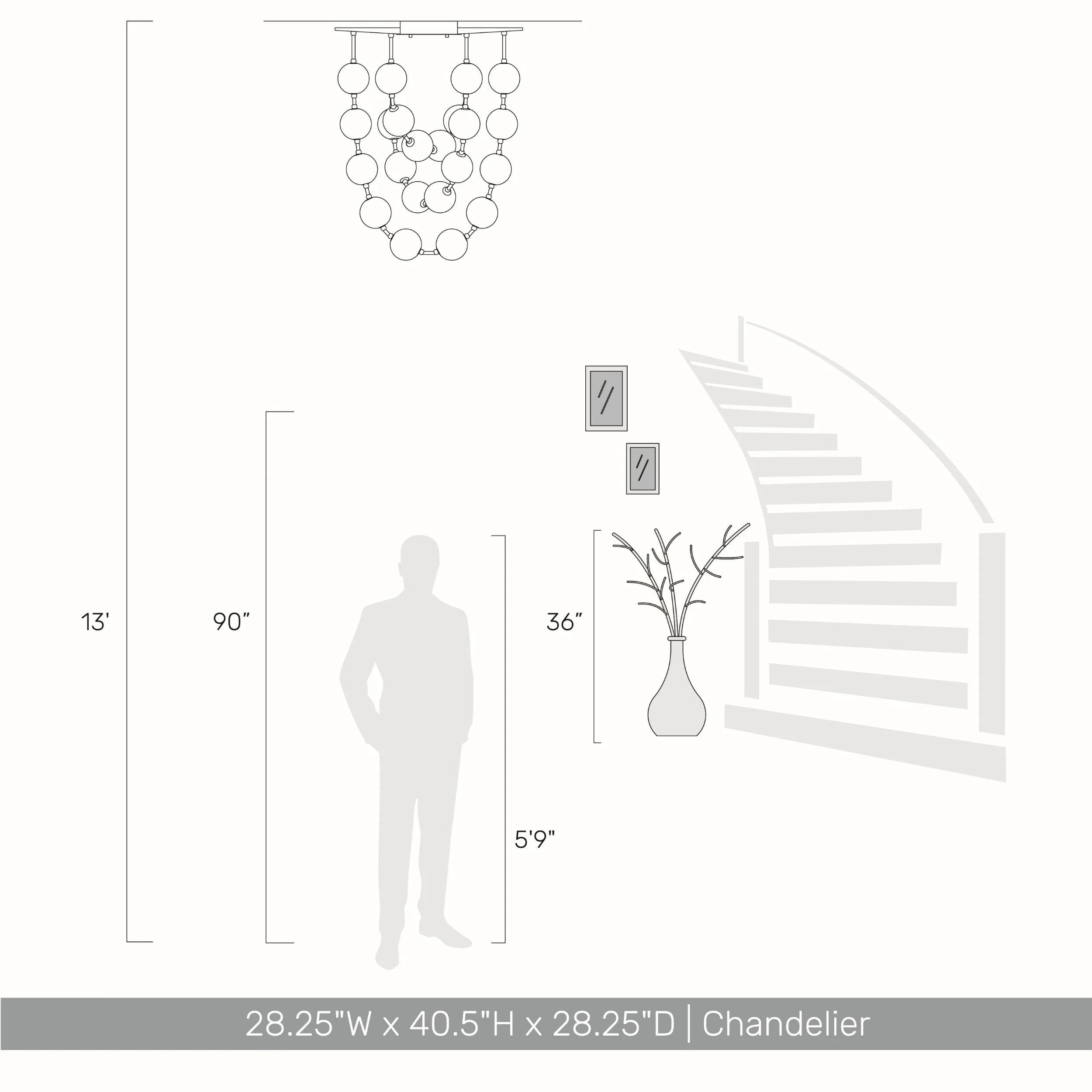 Pearla Integrated LED 28in Pendant in Brushed Champagne Brass - Image 7
