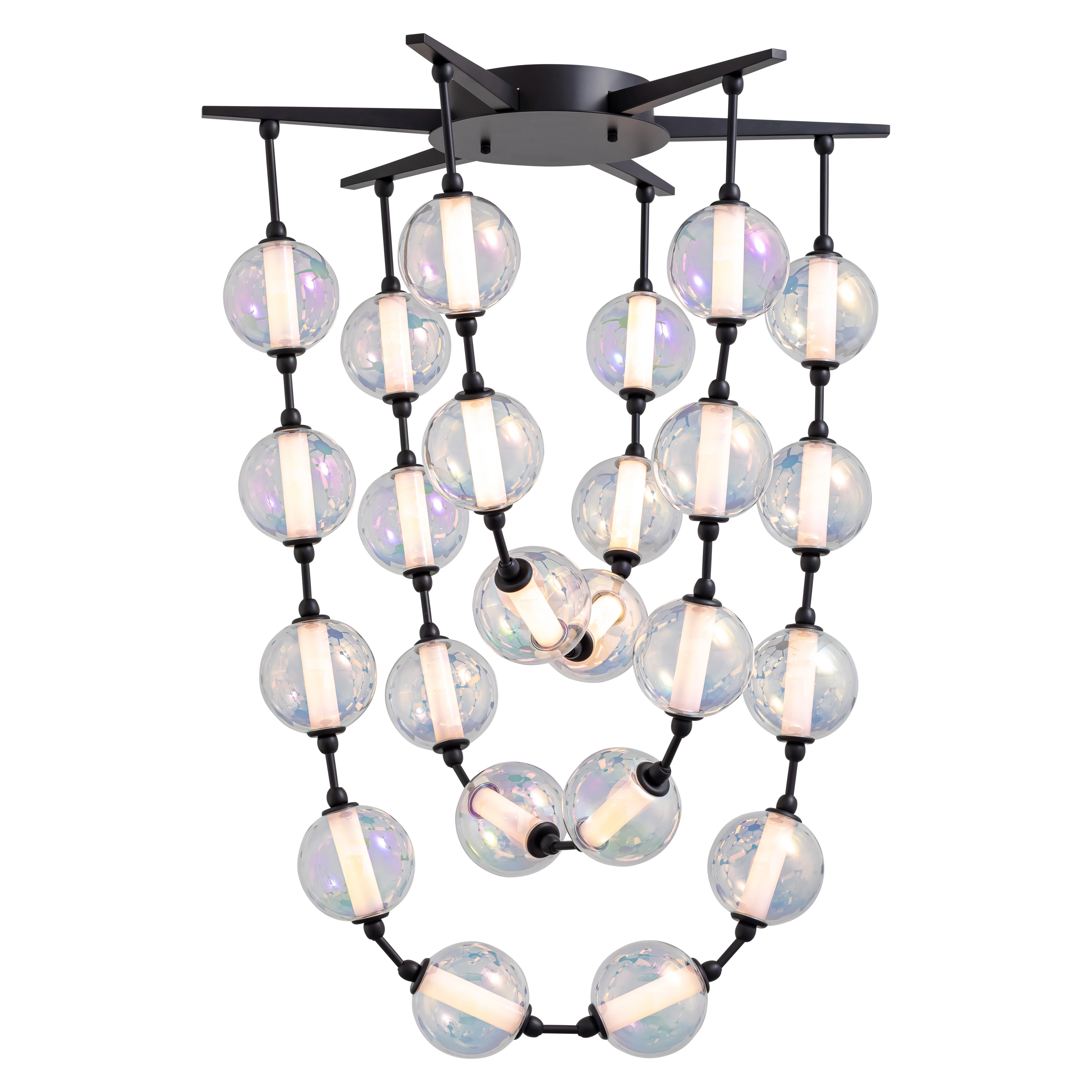 Pearla Integrated LED 28in Pendant in Matte Black