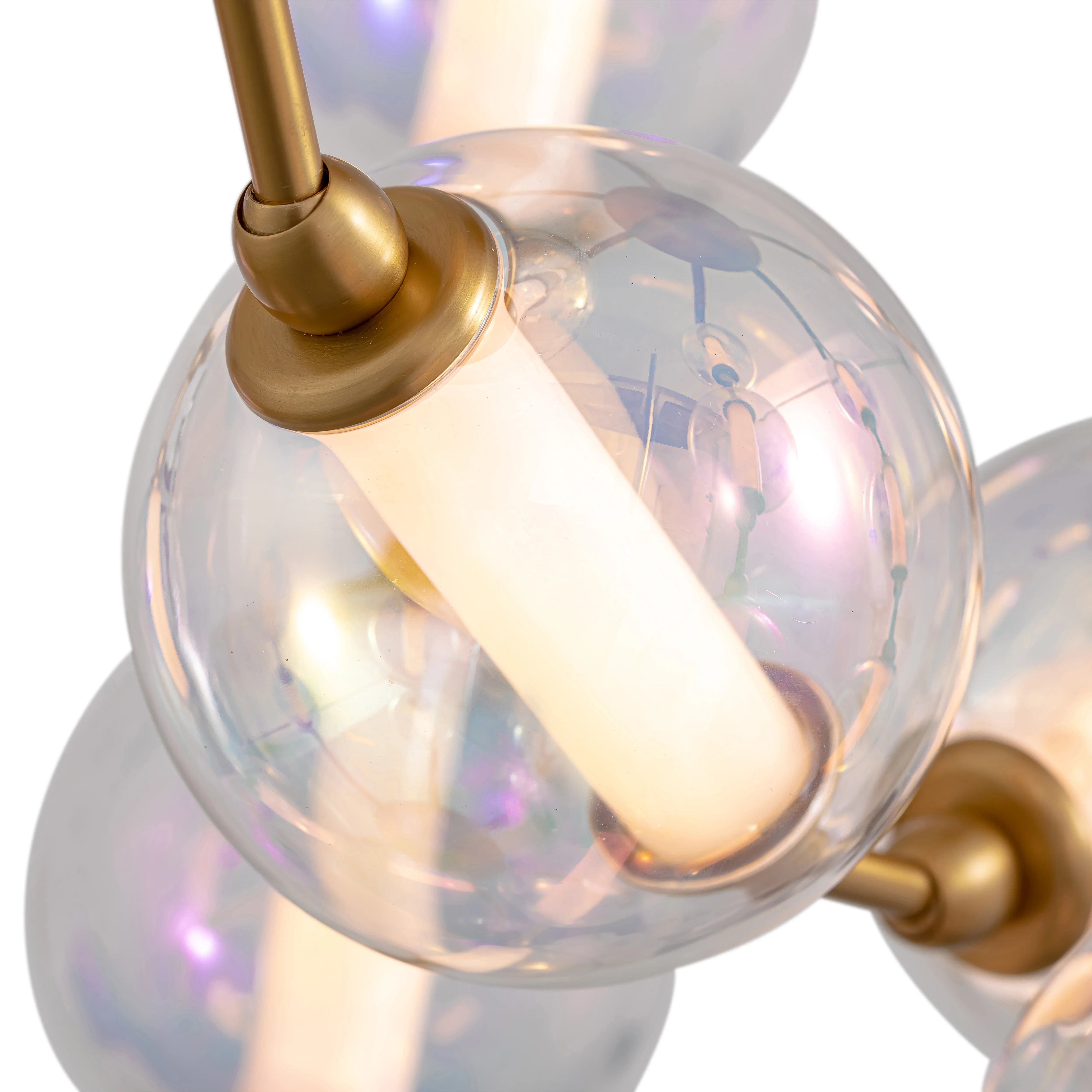 Pearla Integrated LED 35in Pendant in Brushed Champagne Brass - Image 6