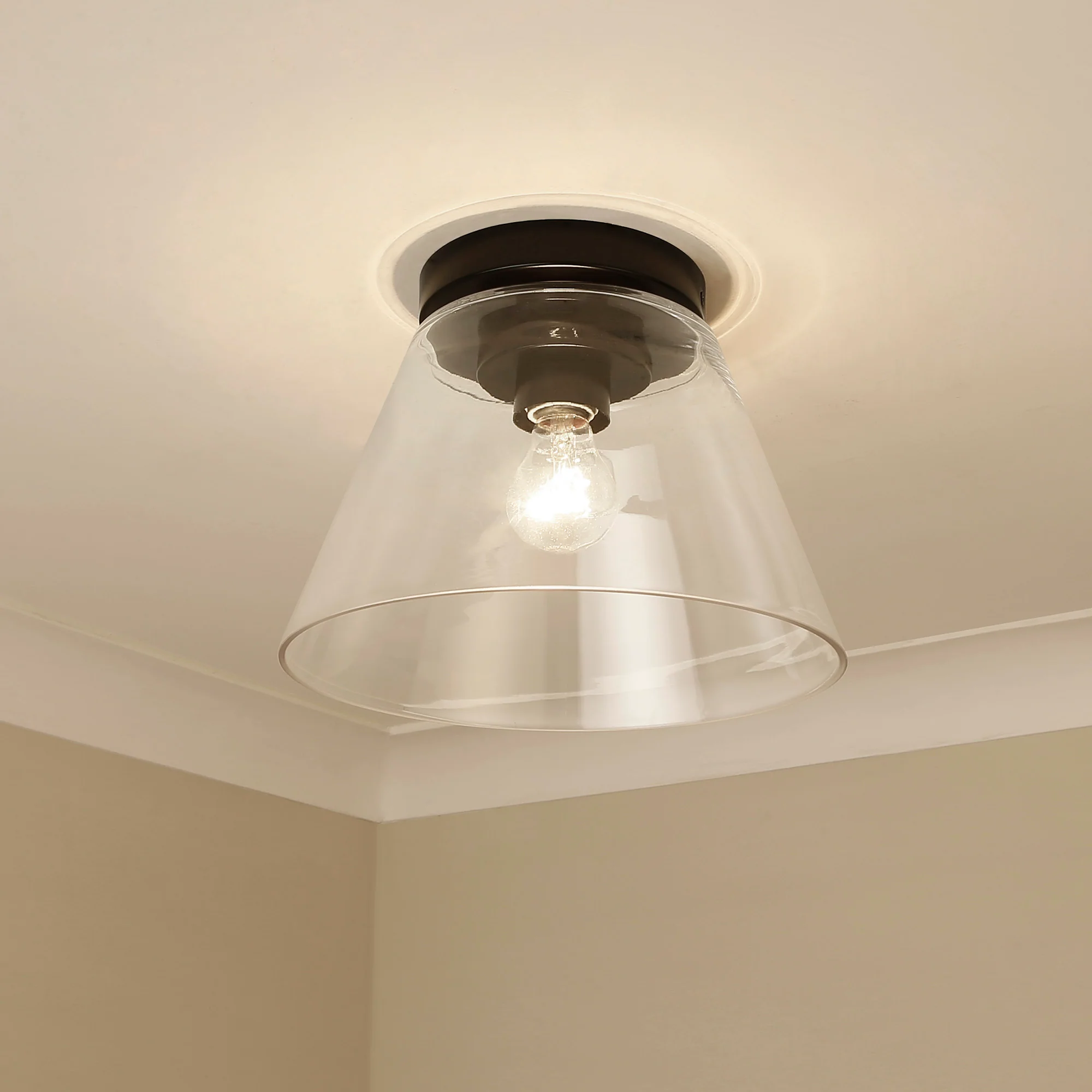 Penn 1-light Flush Mount in Matte Black - Image 4