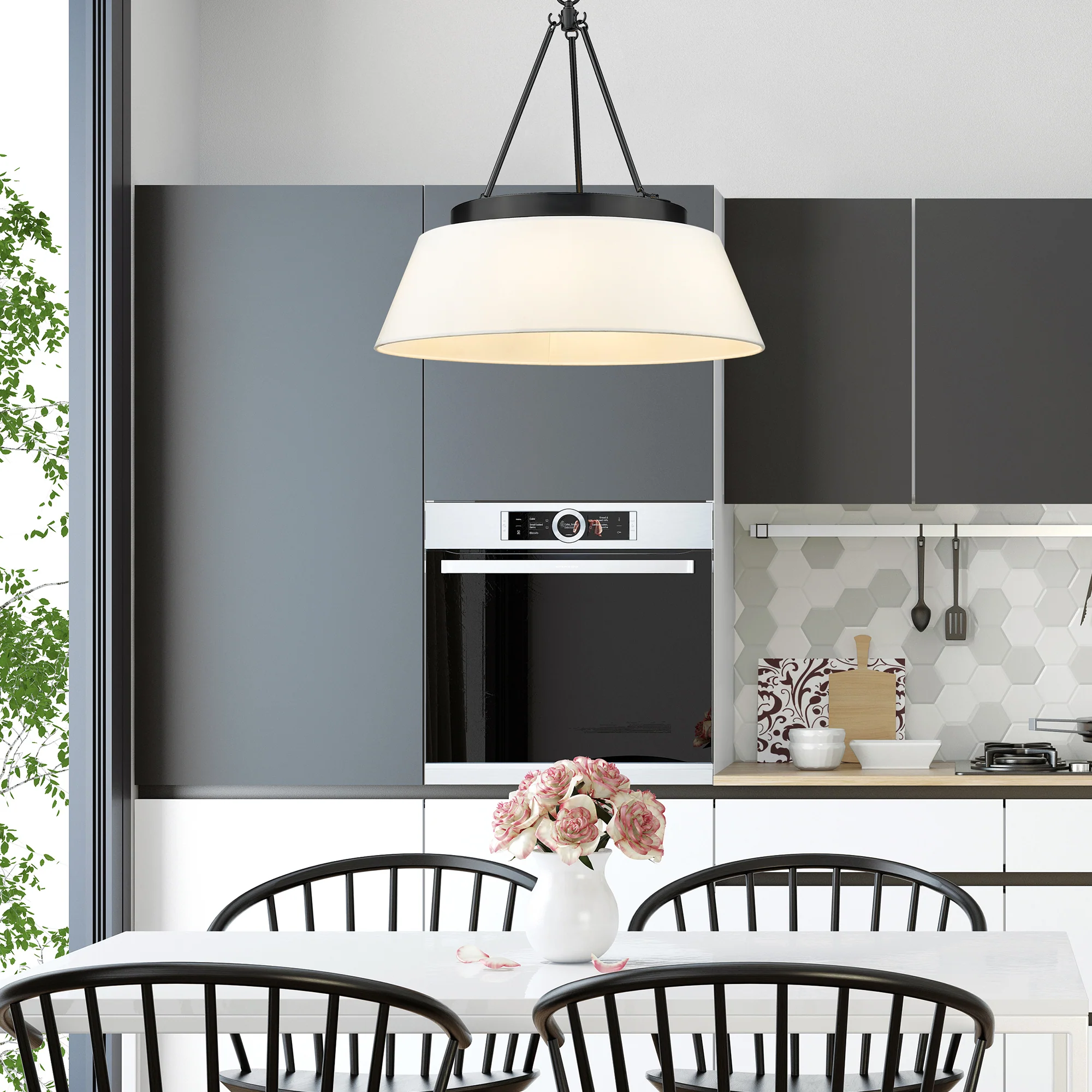 Penn 6-light Chandelier in Matte Black - Image 5