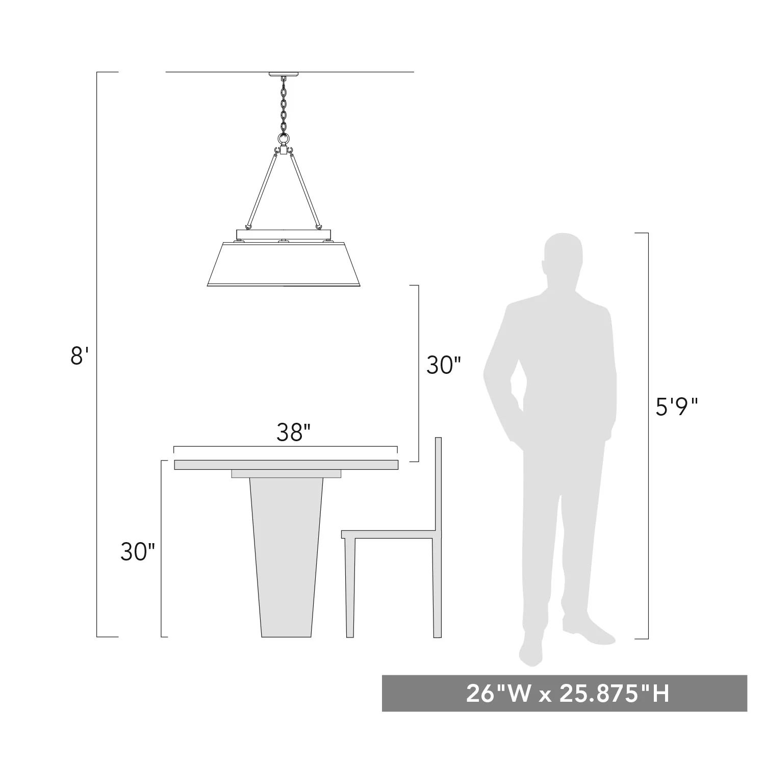 Penn 6-light Chandelier in Matte Black - Image 7