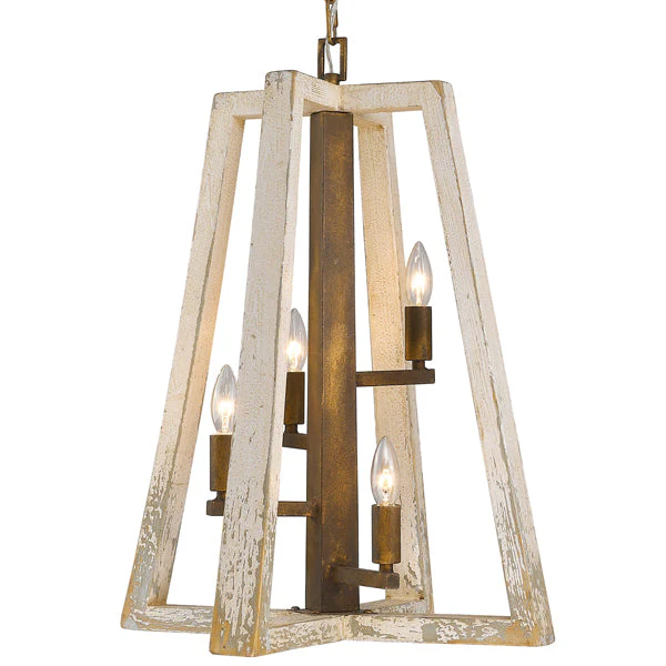 Pilar 4-light Pendant in Burnished Chestnut