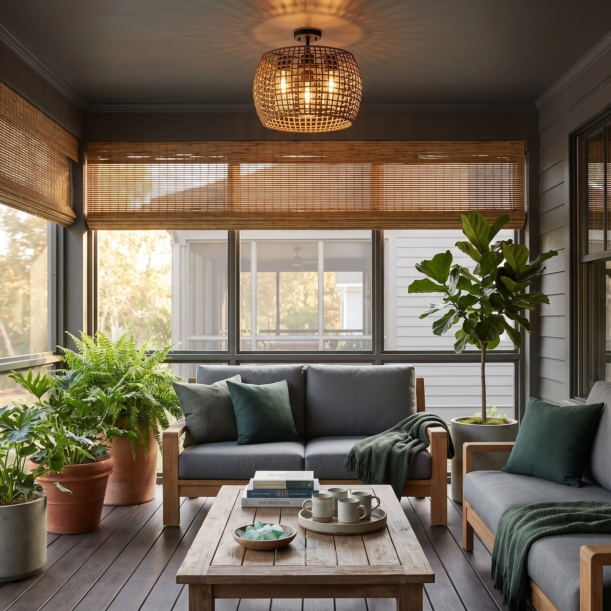 Piper 3-light Outdoor Ceiling in Natural Black - Image 7