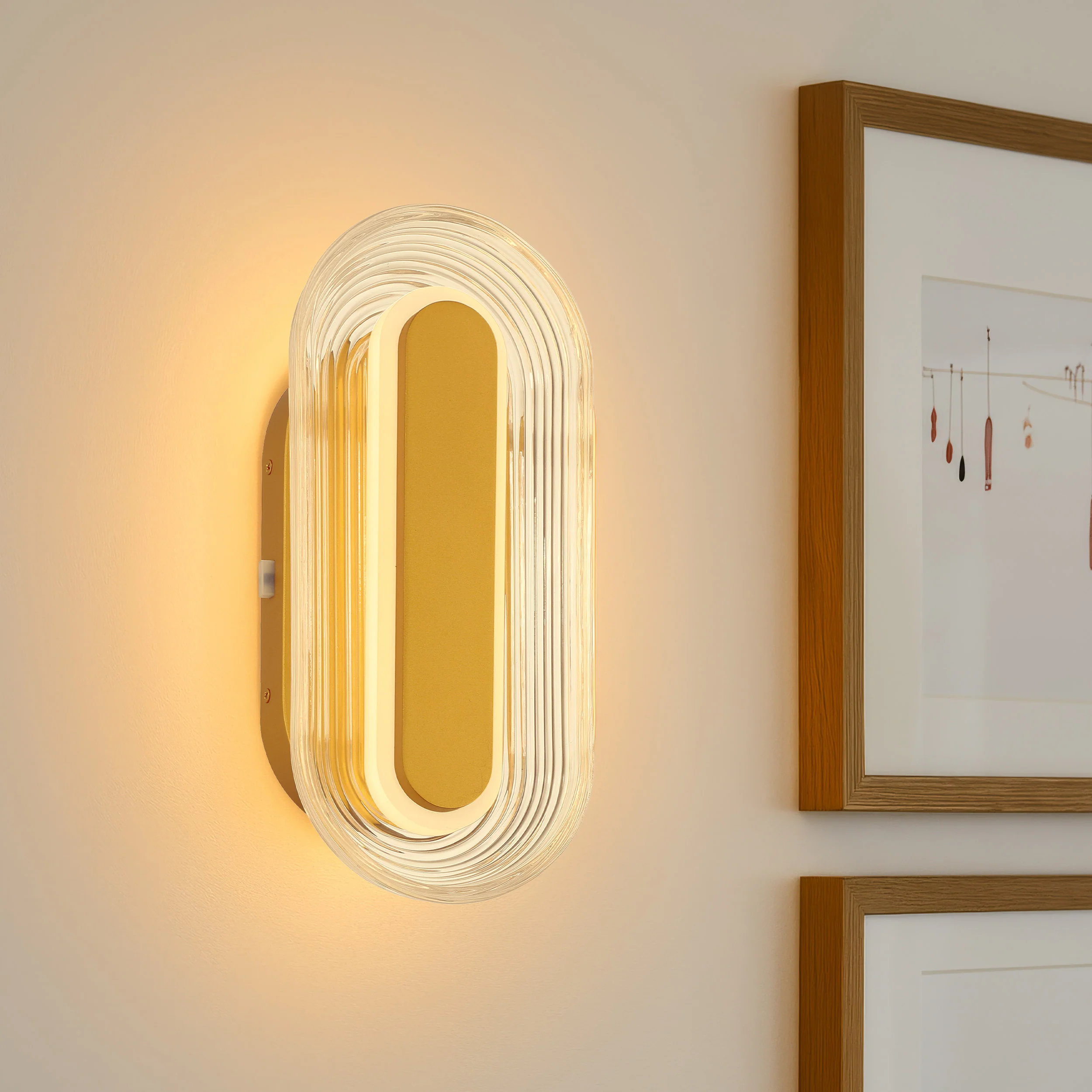 Plexus Integrated LED 13" Outdoor Wall in Satin Brushed Gold - Image 12