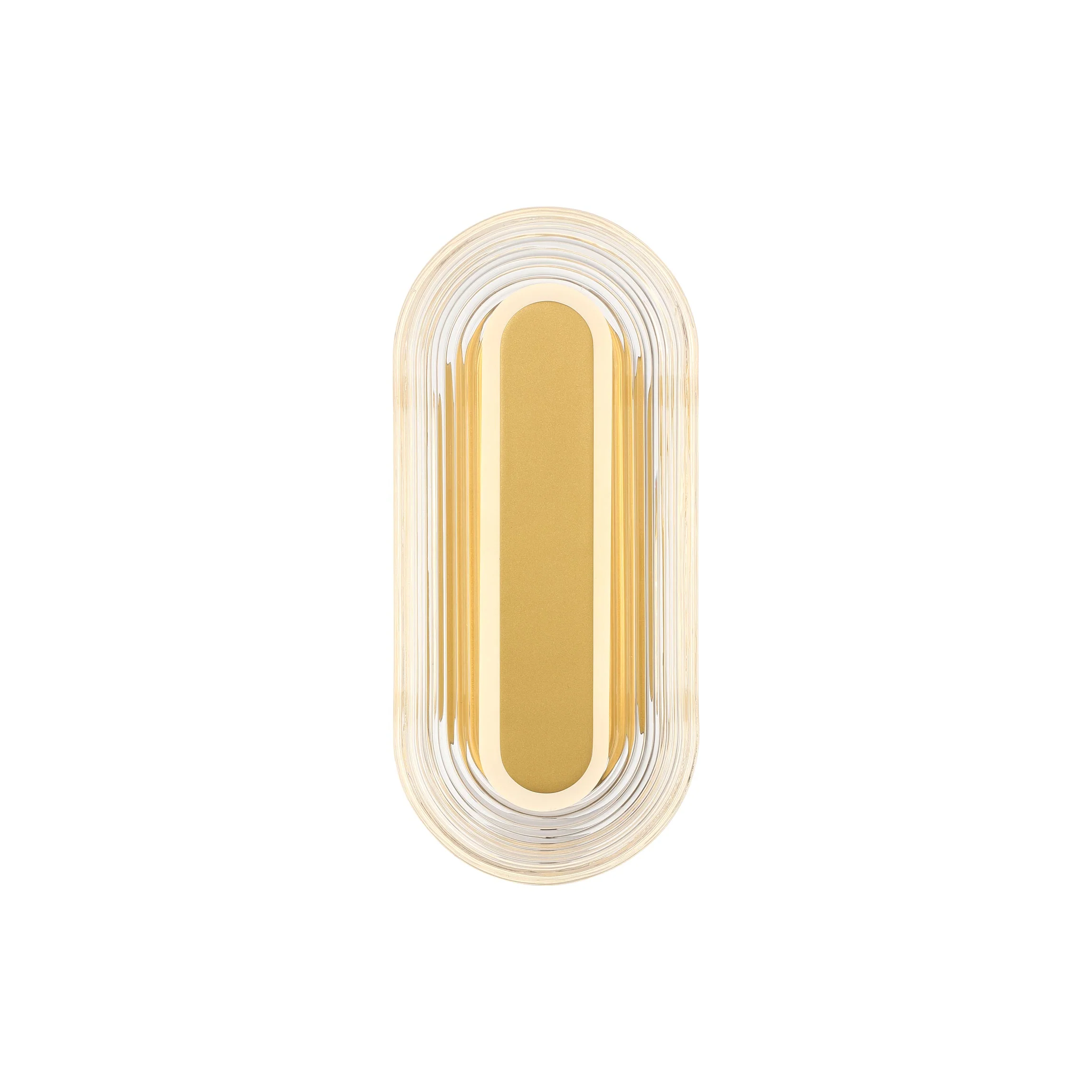 Plexus Integrated LED 13" Outdoor Wall in Satin Brushed Gold - Image 5