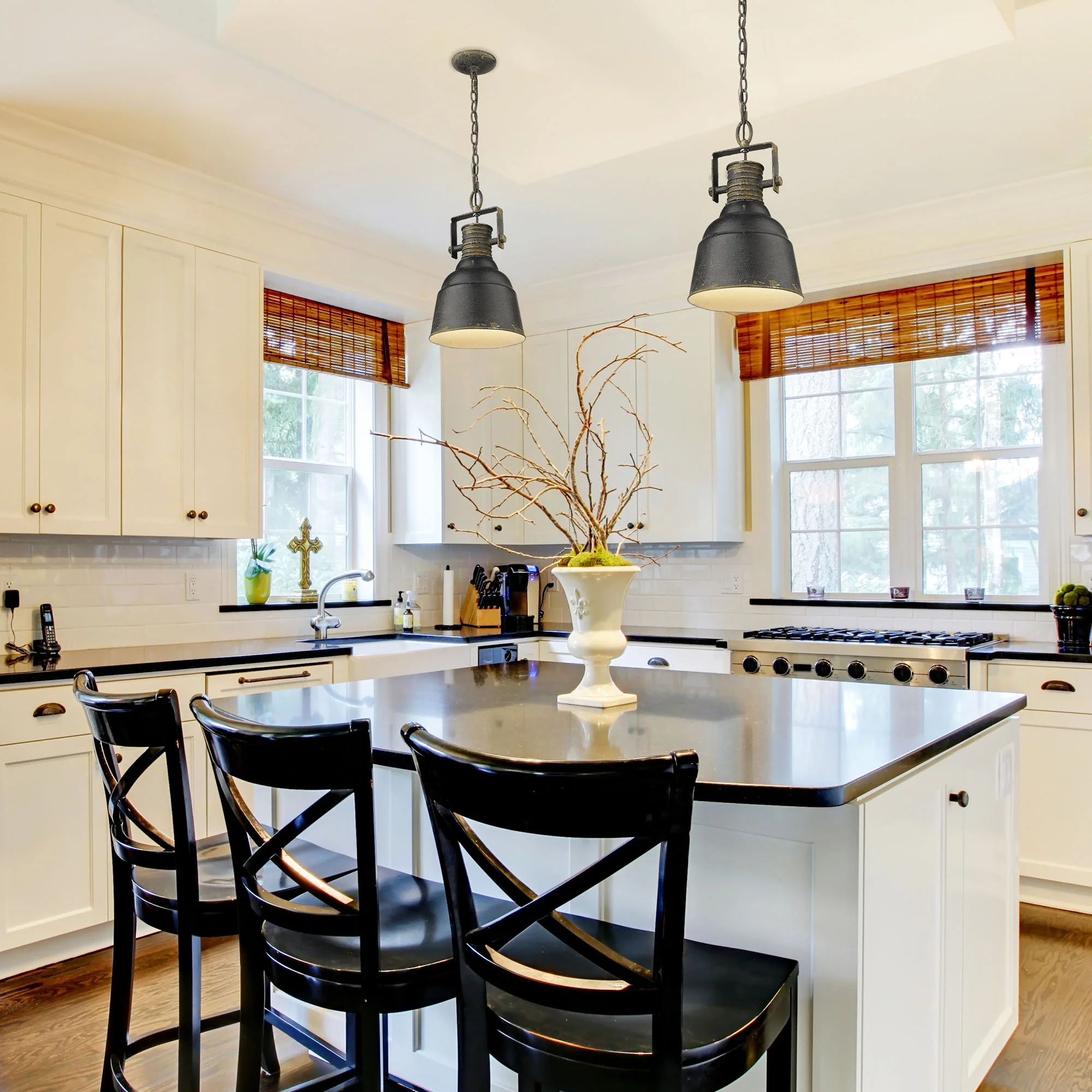 Quarry 1-light Pendant in Antique Black Iron - Image 6