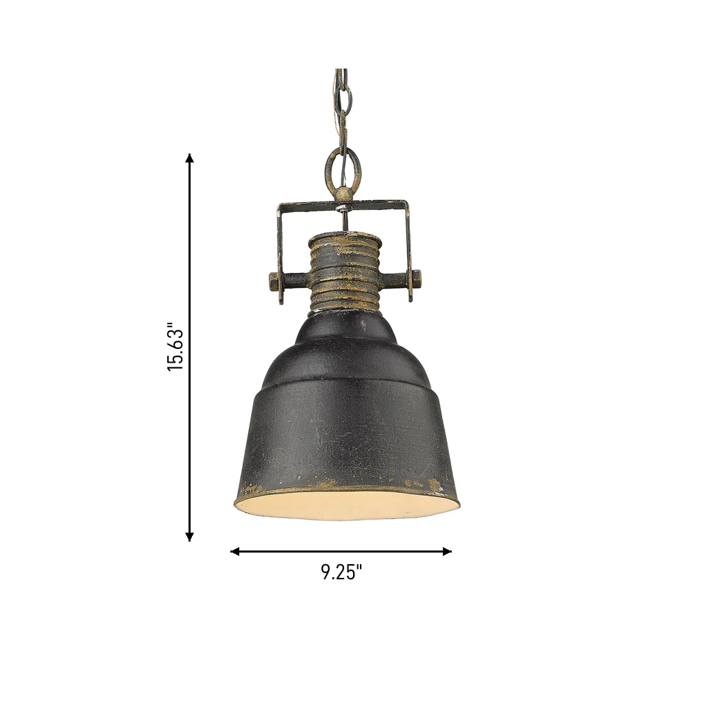 Quarry 1-light Pendant in Antique Black Iron - Image 7