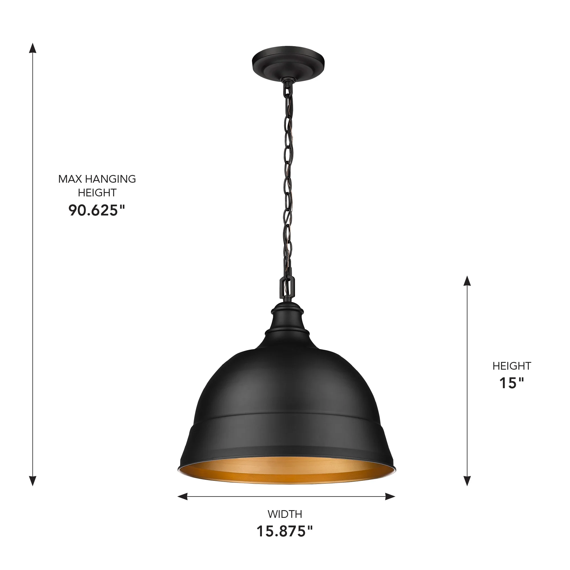 Rebel 2-light Pendant in Matte Black - Image 5