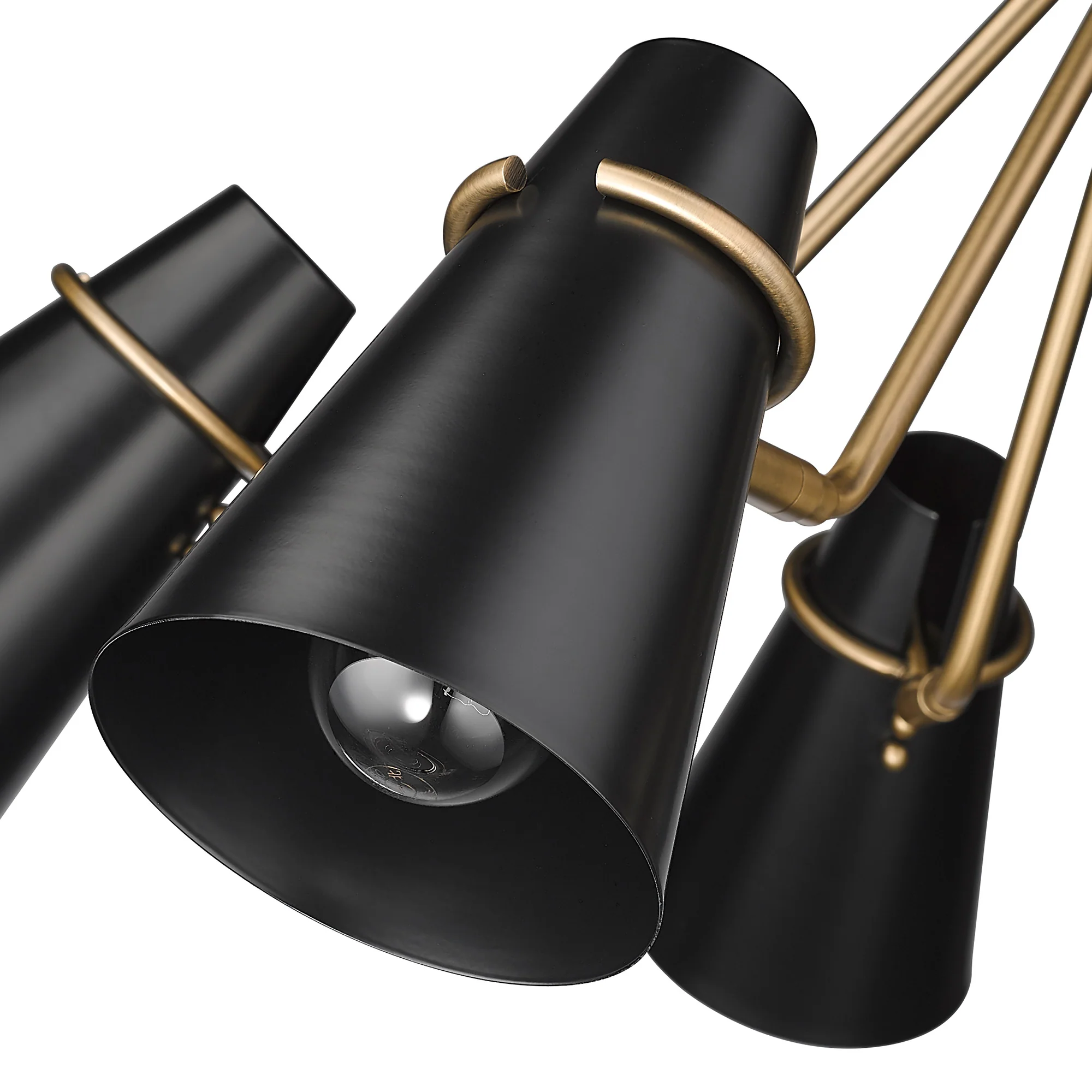 Reeva 5-light Chandelier in Modern Brass and Matte Black shade - Image 5
