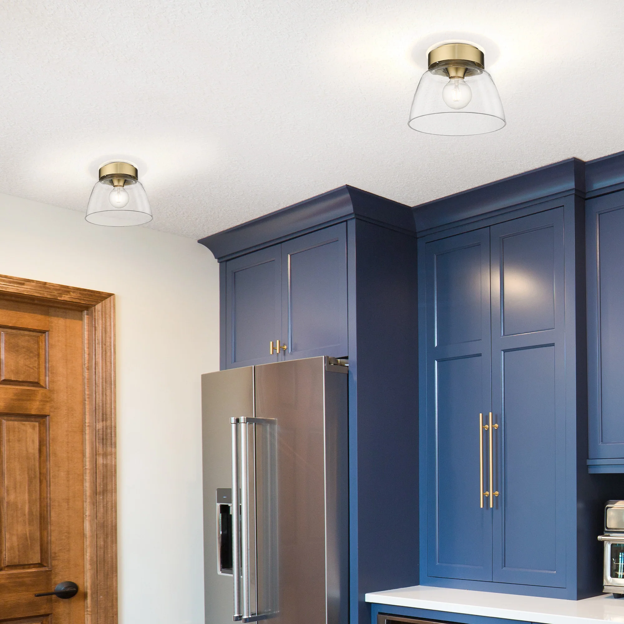 Remy 1-light Flush Mount in Brushed Champagne Brass - Image 4