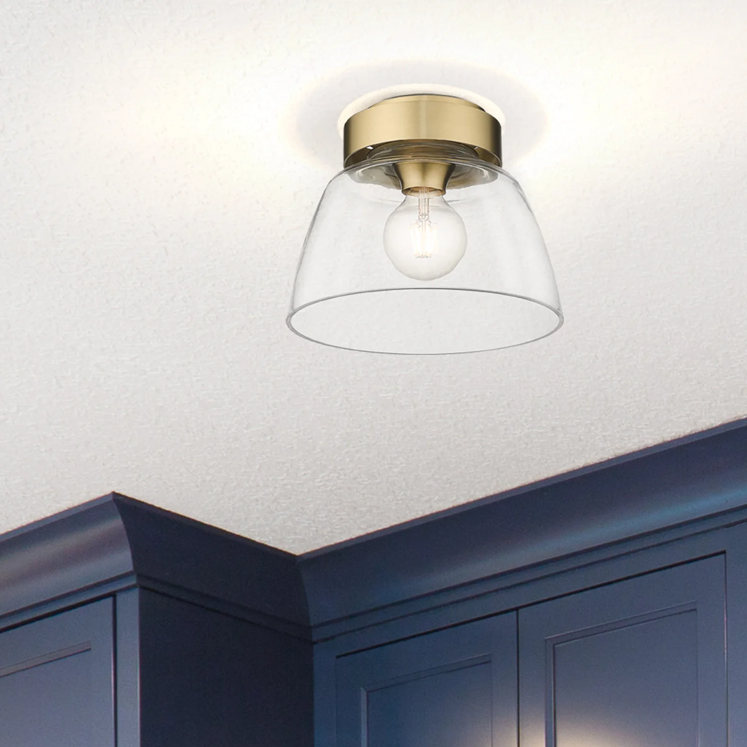Remy 1-light Flush Mount in Brushed Champagne Brass - Image 5
